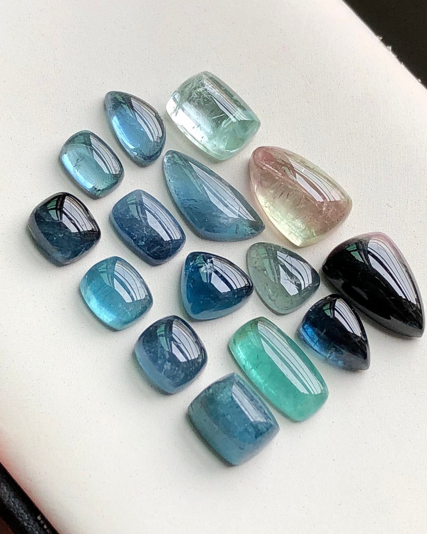 Natural afghani tourmaline cabochons 29.70 carats