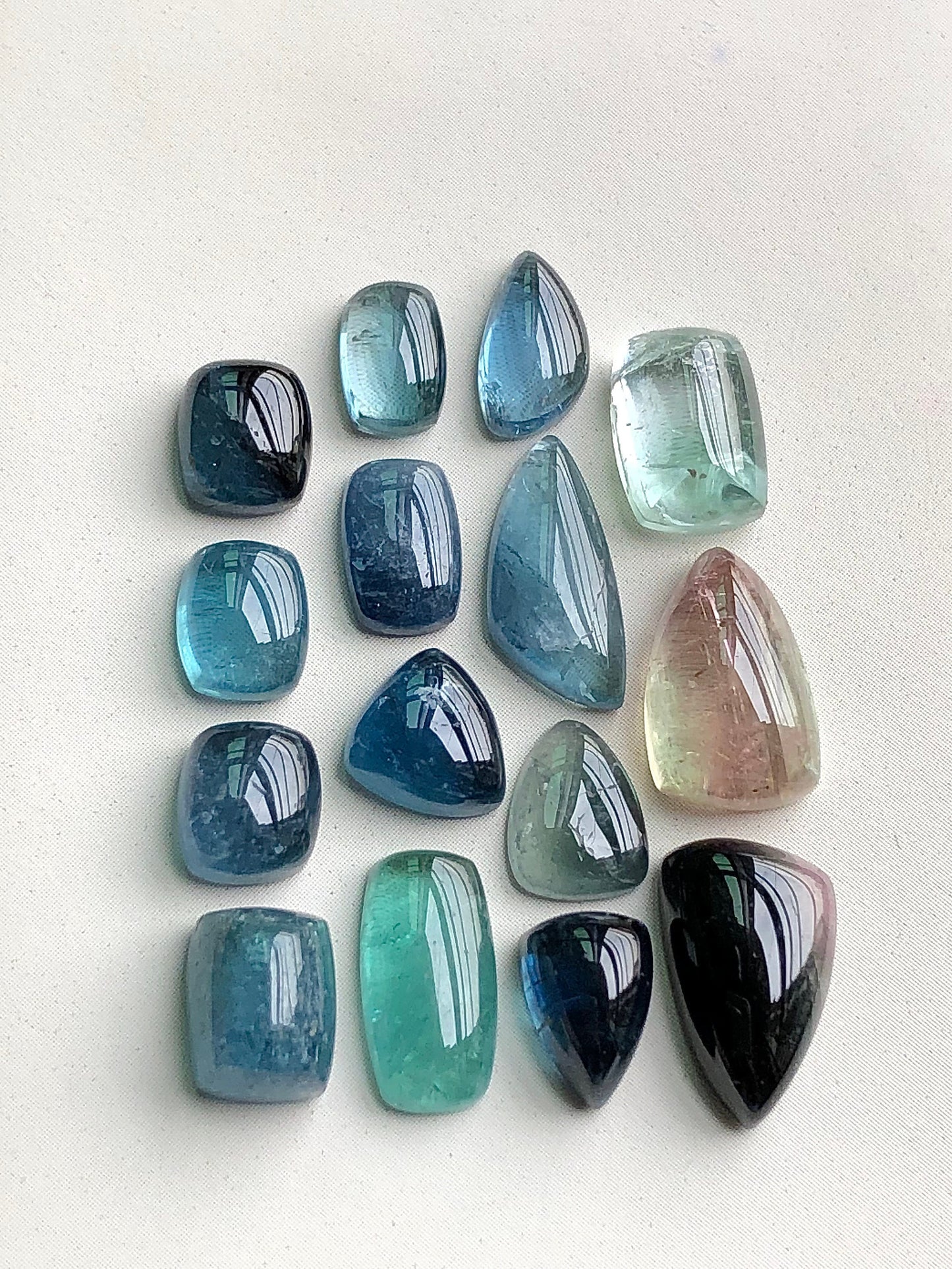 Natural afghani tourmaline cabochons 29.70 carats