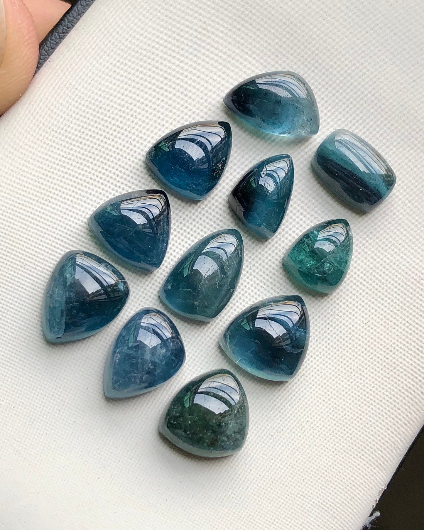 Natural tourmaline cabochons 38.40 carats