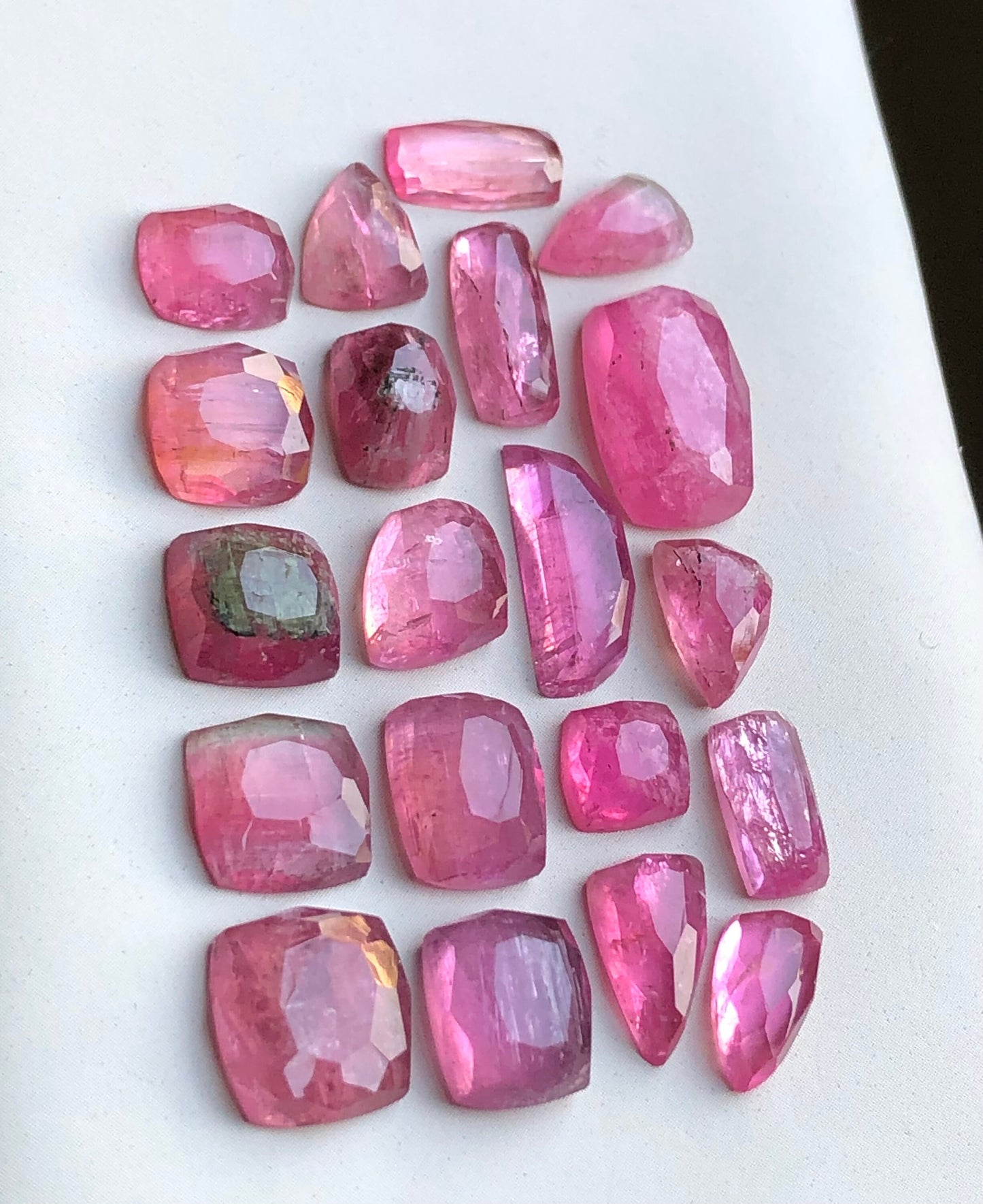 Natural tourmaline rose cuts 38.90  carats