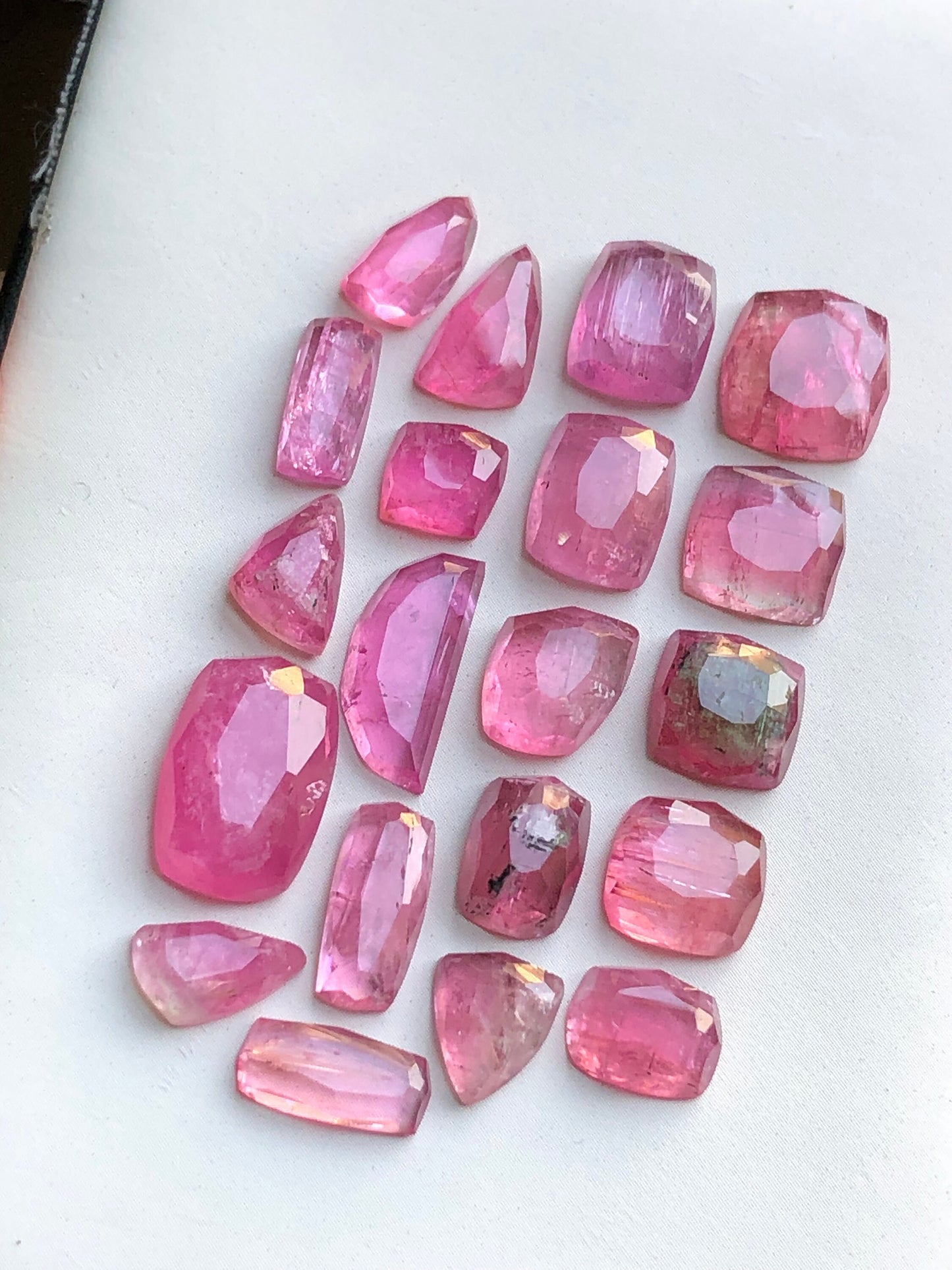 Natural tourmaline rose cuts 38.90  carats