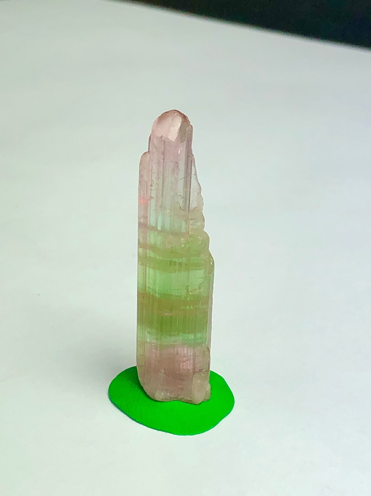 Tri colour tourmaline crystal 6.73 gram