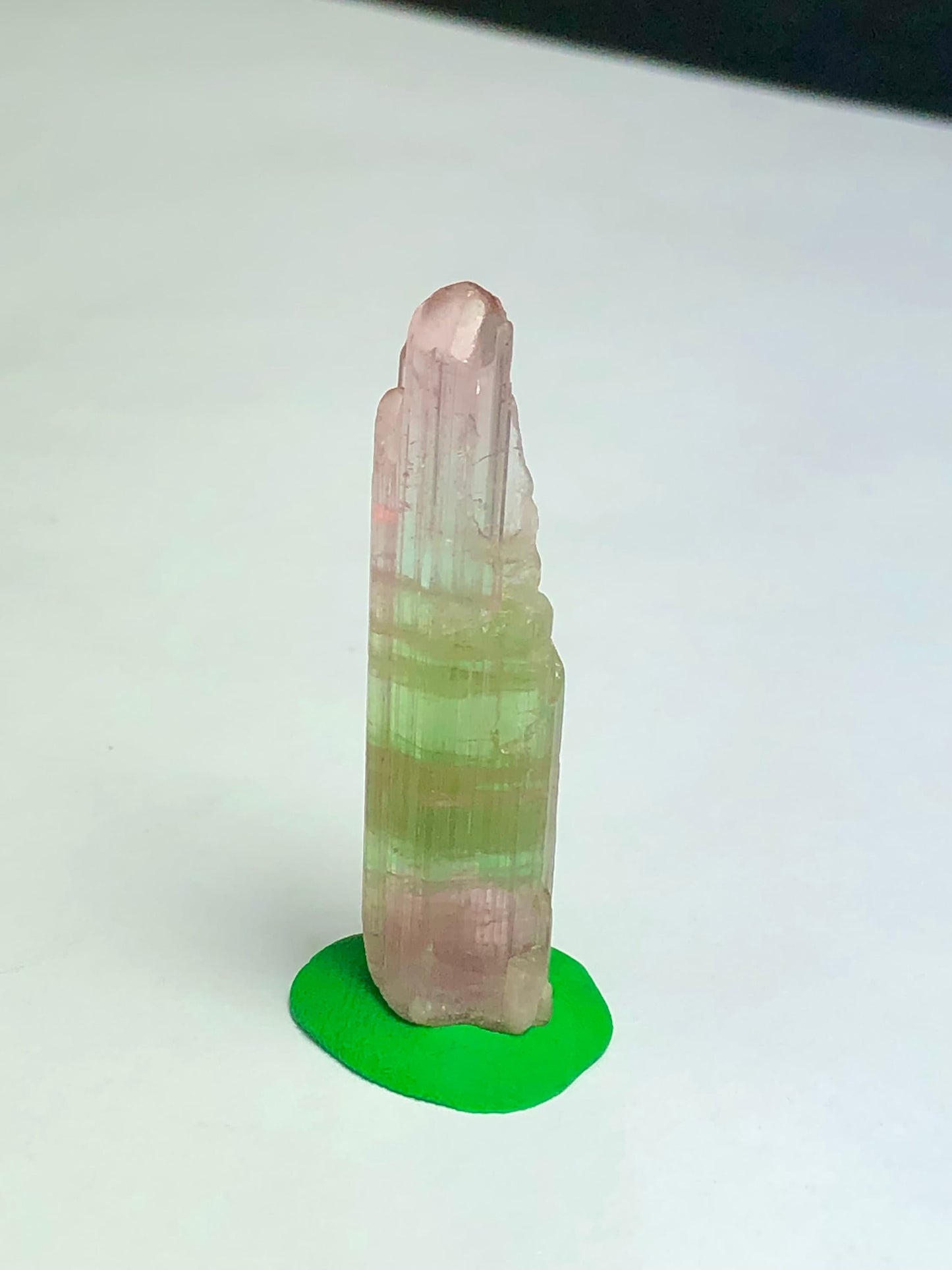 Tri colour tourmaline crystal 6.73 gram