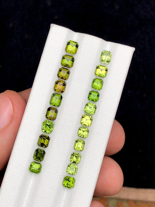 Green tourmalines natural 8.65 carats