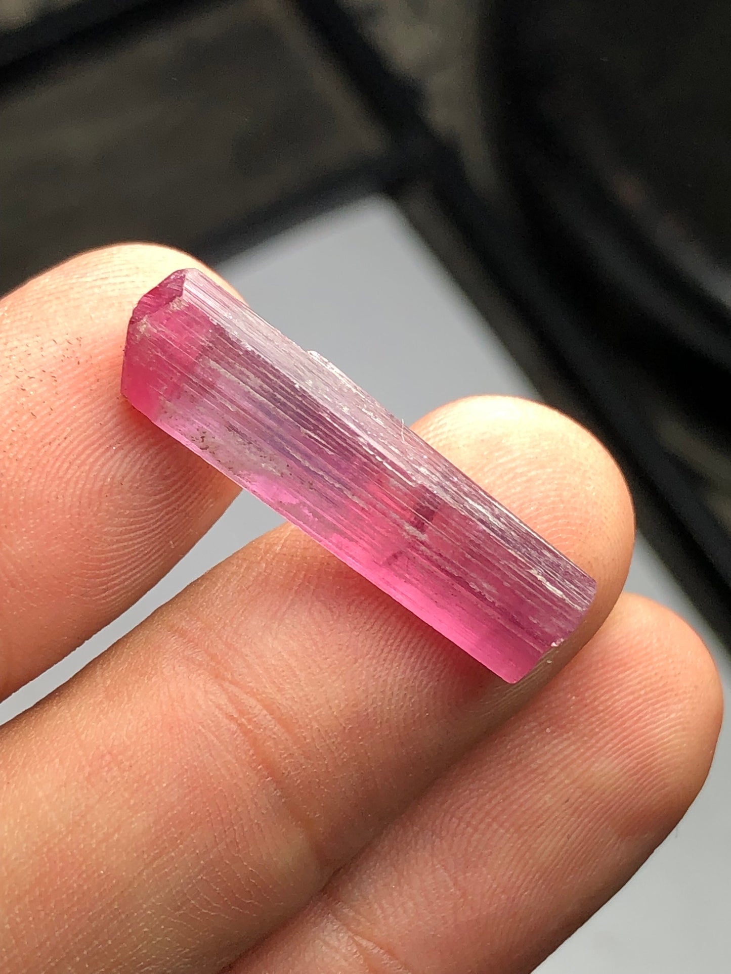 Tri colour tourmaline crystal 11.60 carat