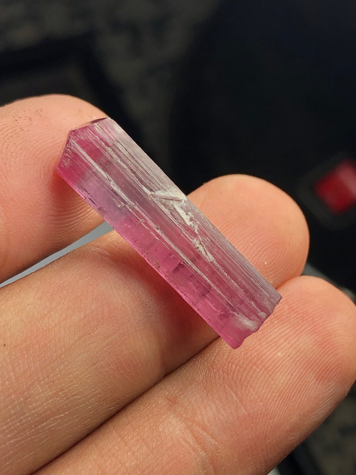 Tri colour tourmaline crystal 11.60 carat