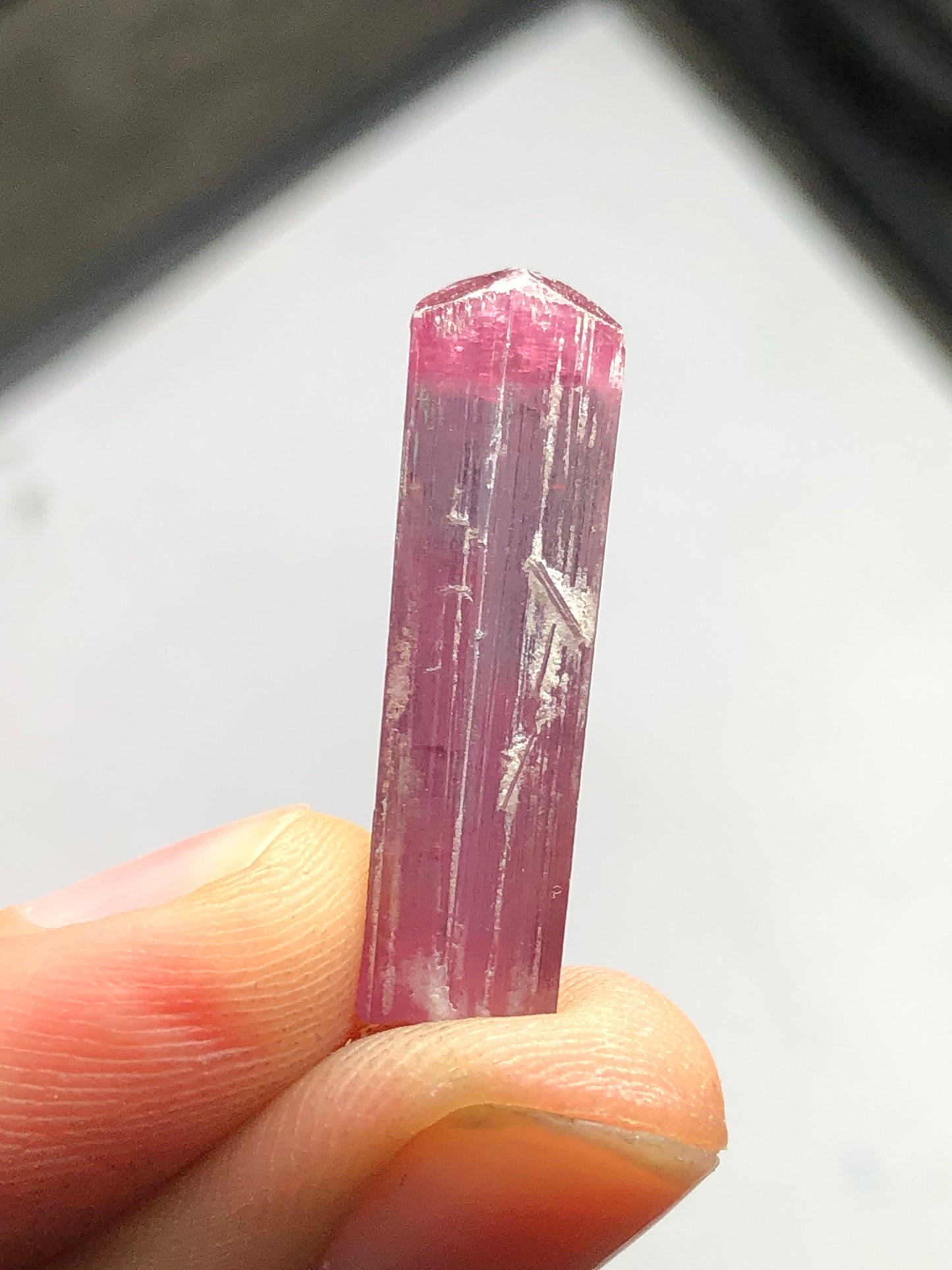 Tri colour tourmaline crystal 11.60 carat