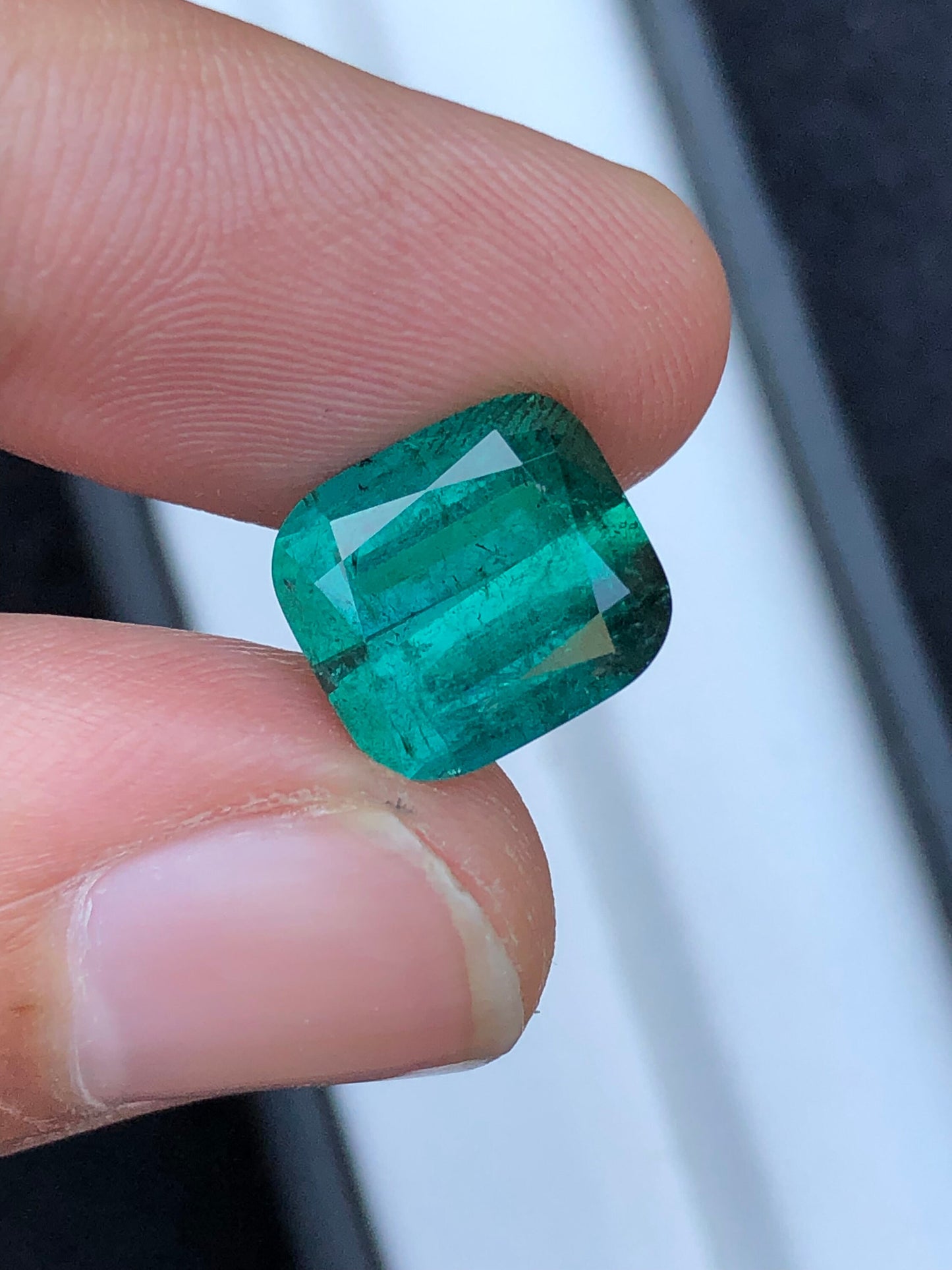 Greenish blue tourmaline 5.80 carat