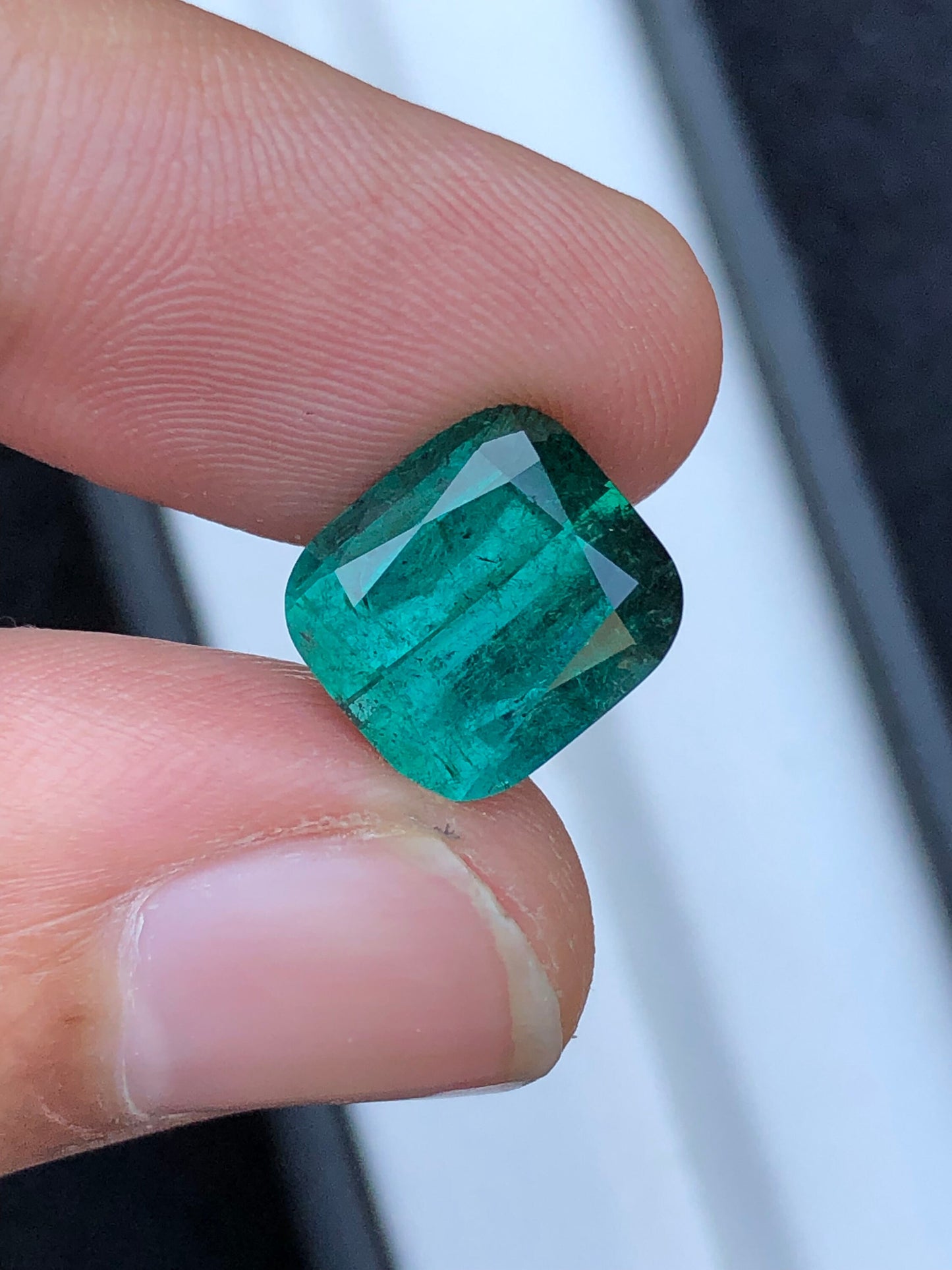 Greenish blue tourmaline 5.80 carat