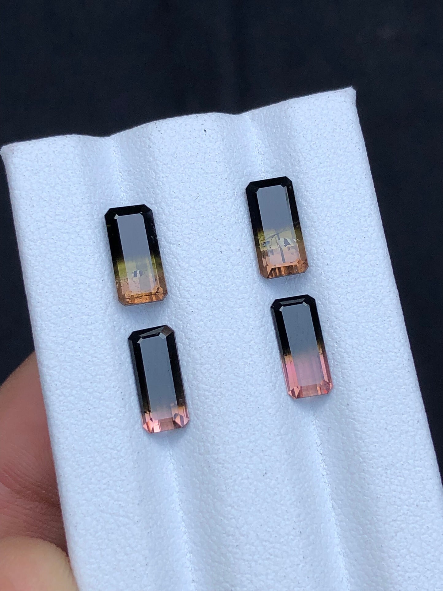 Natural tourmaline pairs 100