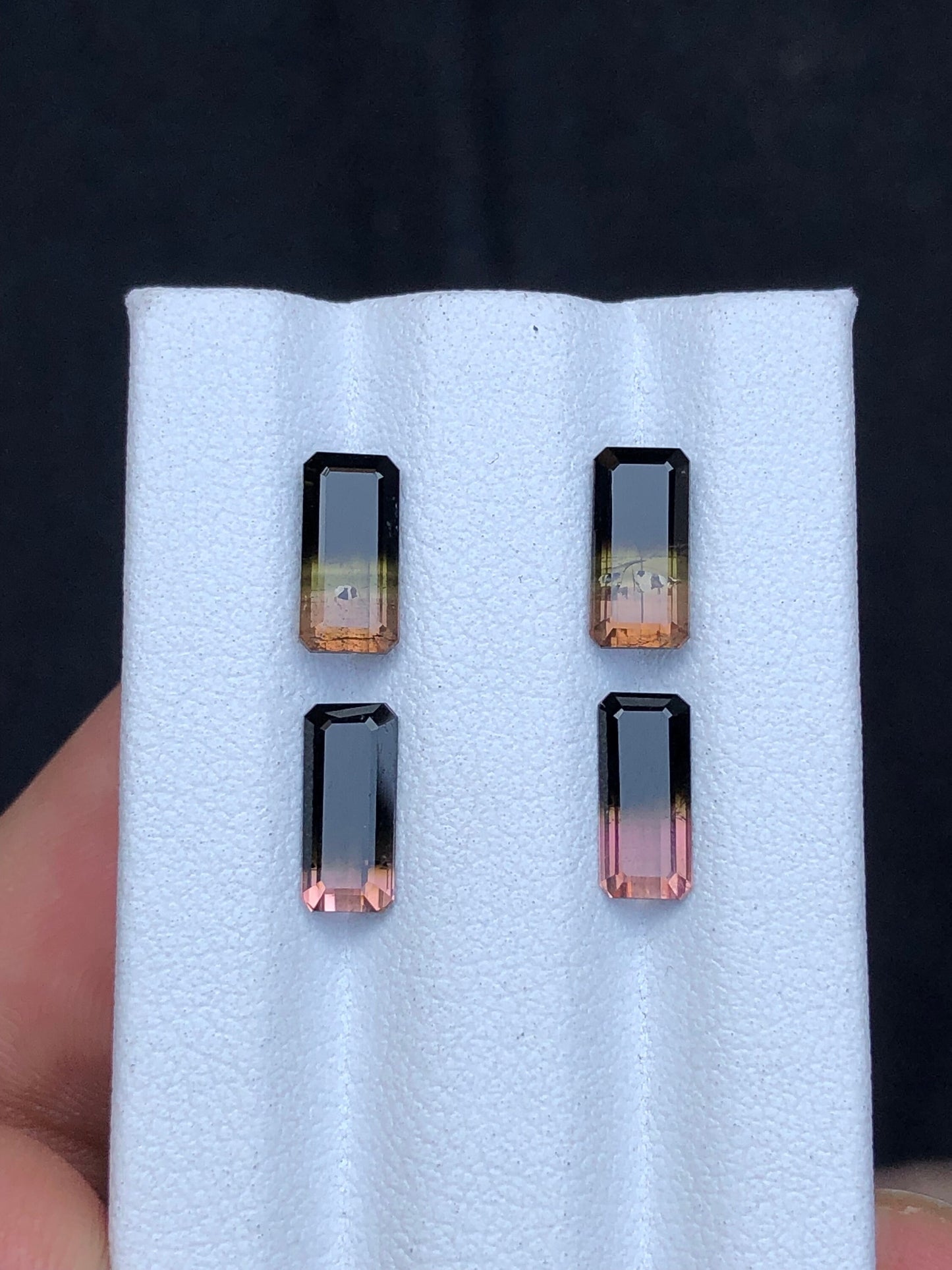 Natural tourmaline pairs 100