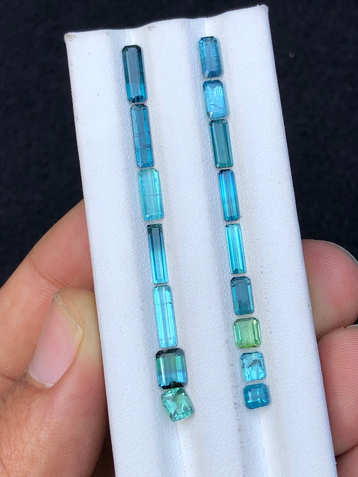 Natural faceted blue tourmaline 8 carats