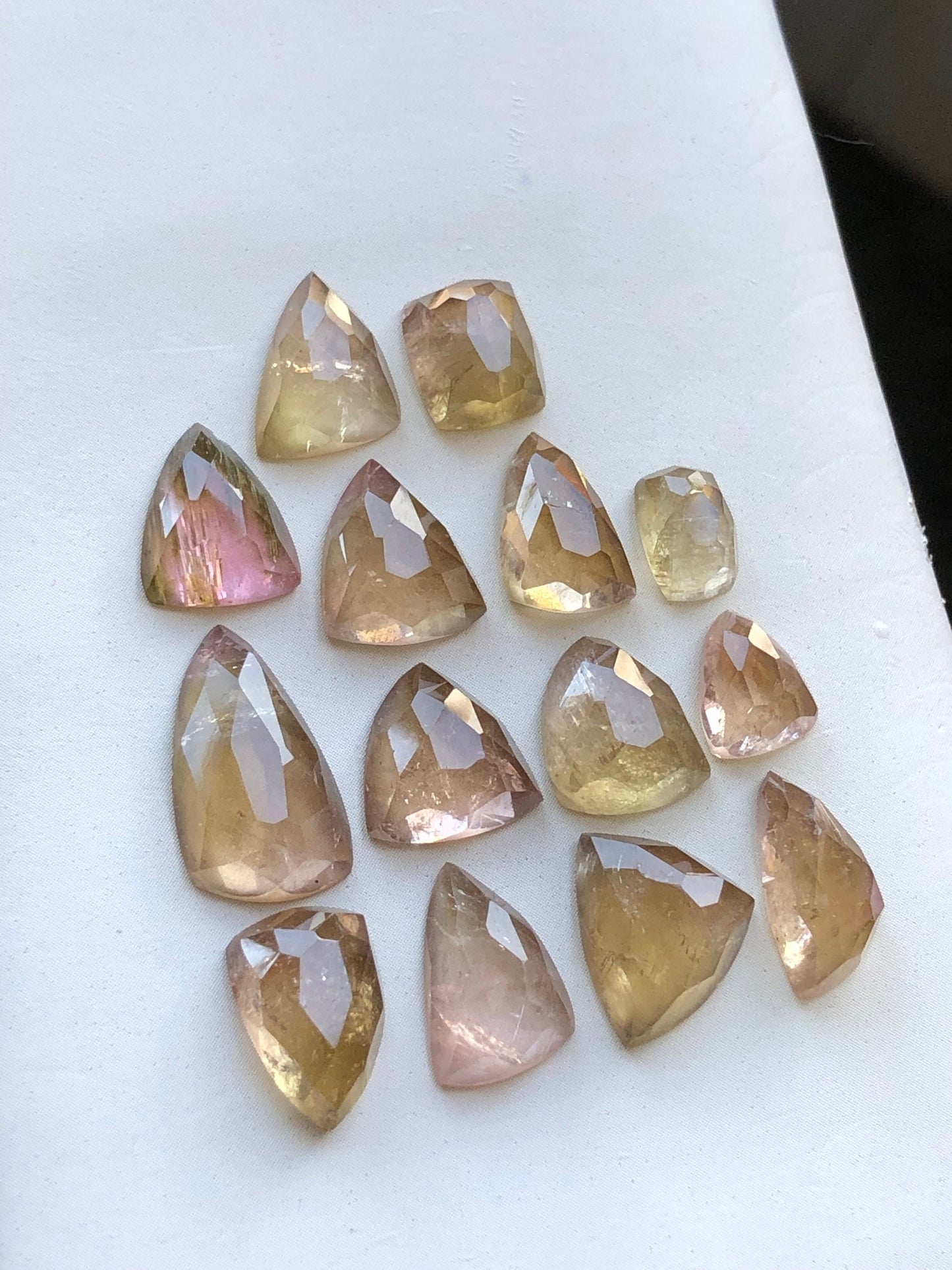 Natural tourmaline rose cuts 34 carats