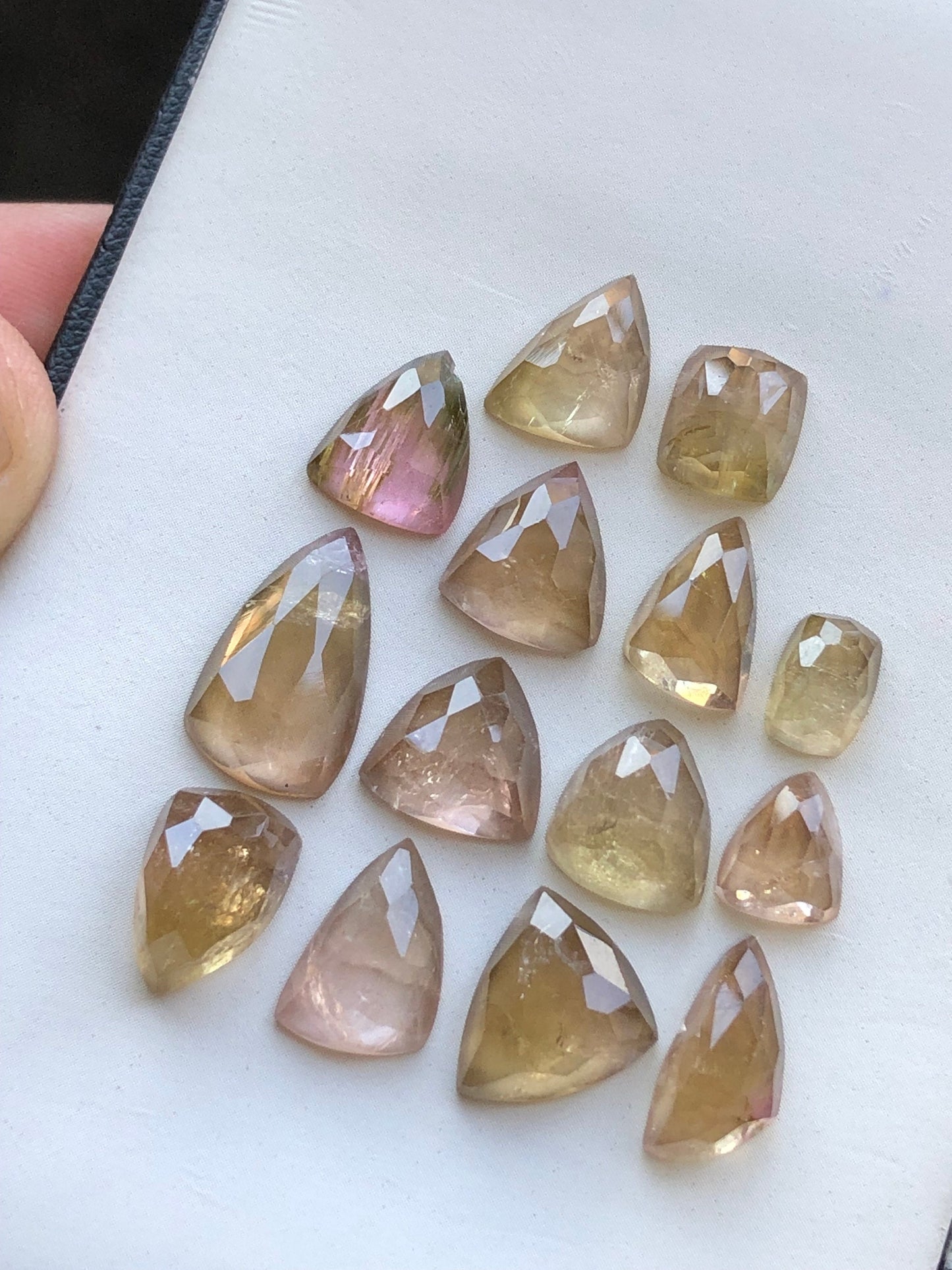 Natural tourmaline rose cuts 34 carats