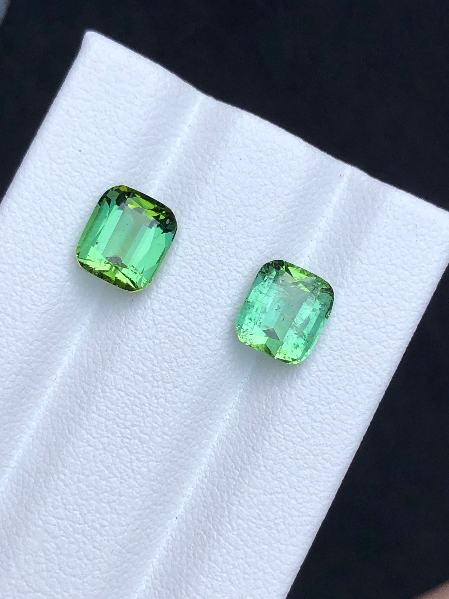 Green tourmaline pair 3.60 carats