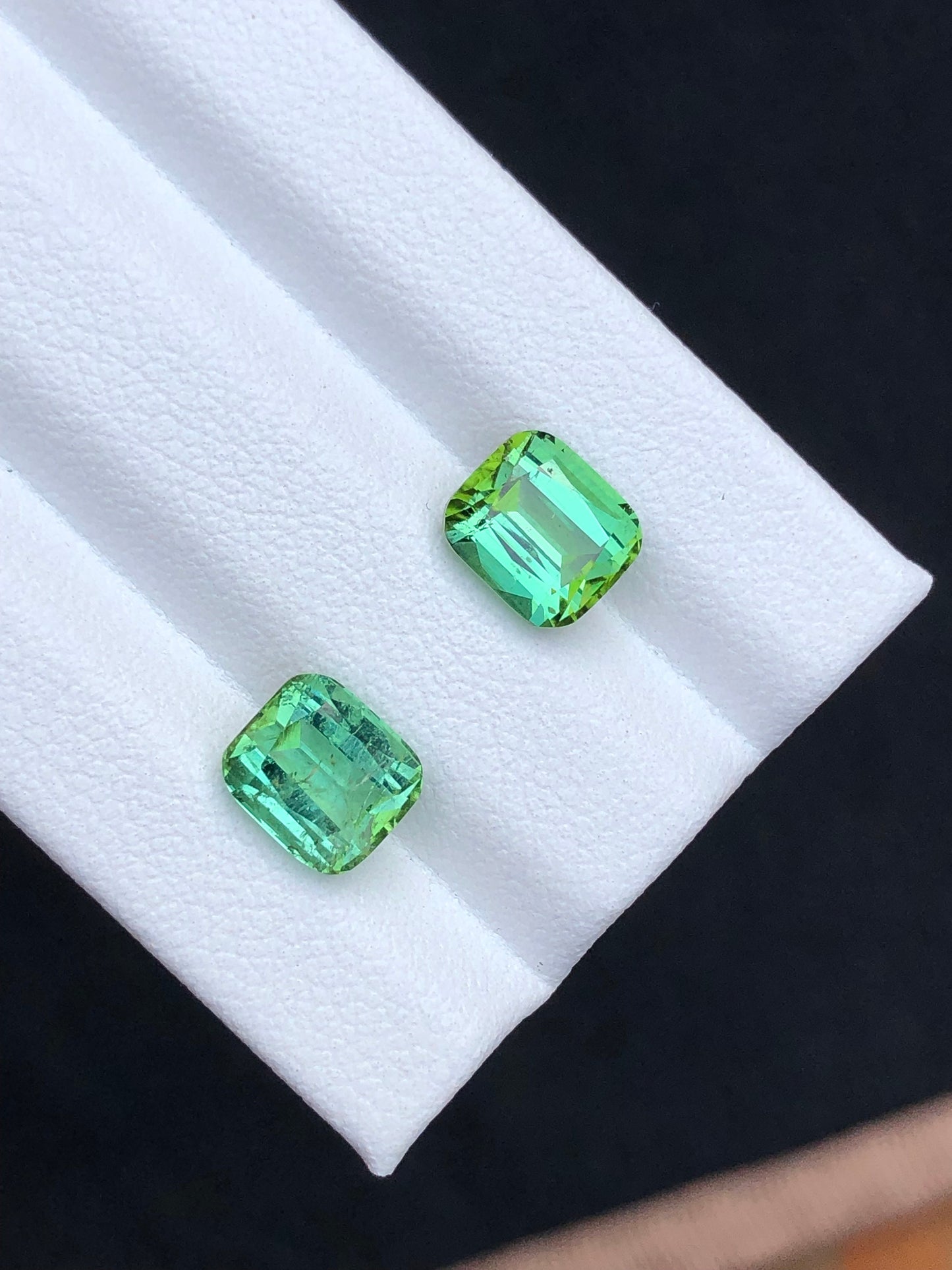 Green tourmaline pair 3.60 carats