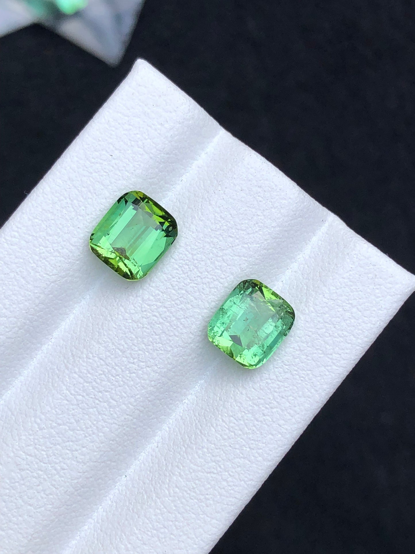 Green tourmaline pair 3.60 carats