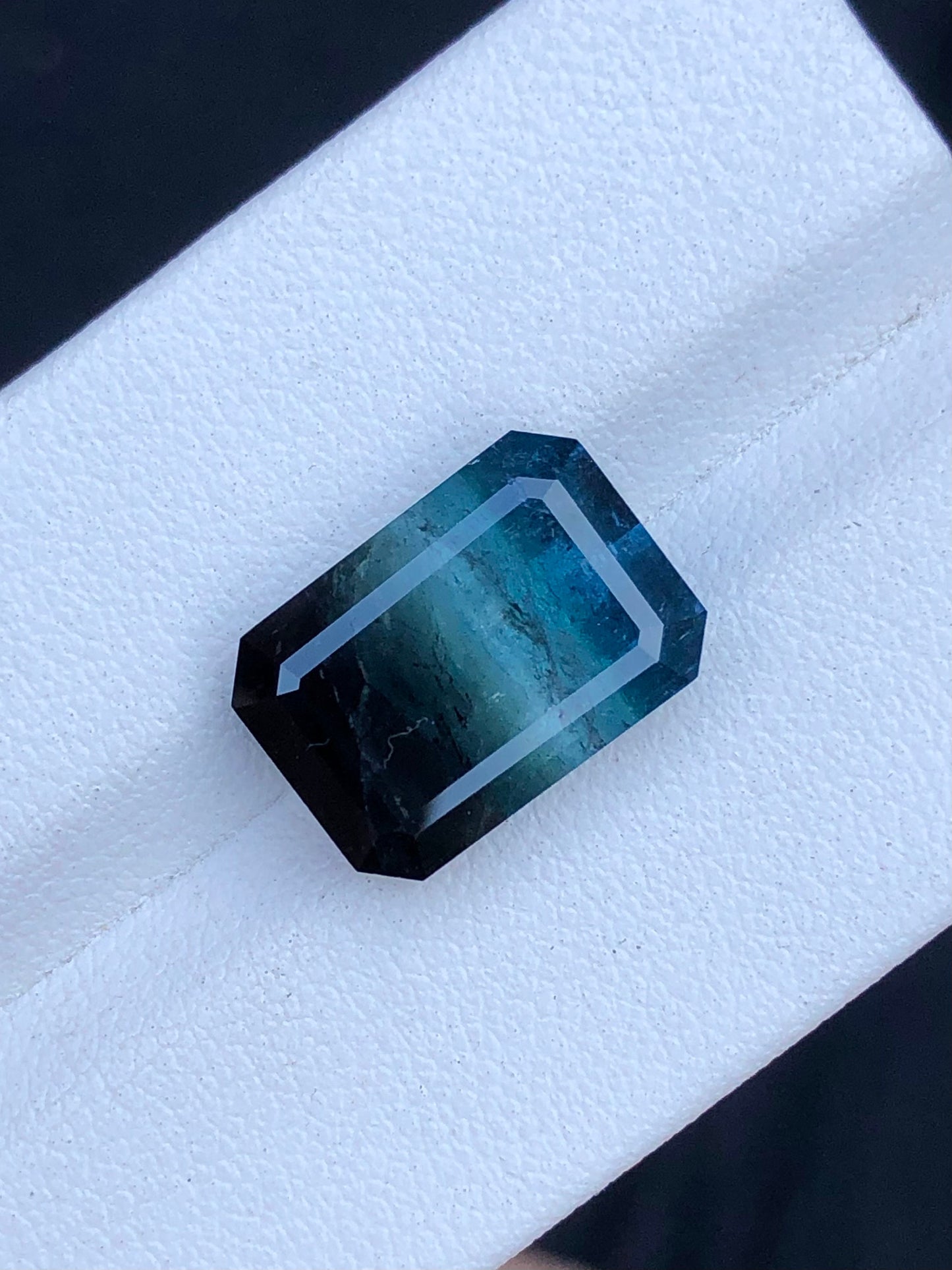 Unique bi colour tourmaline 8.70 carat natural