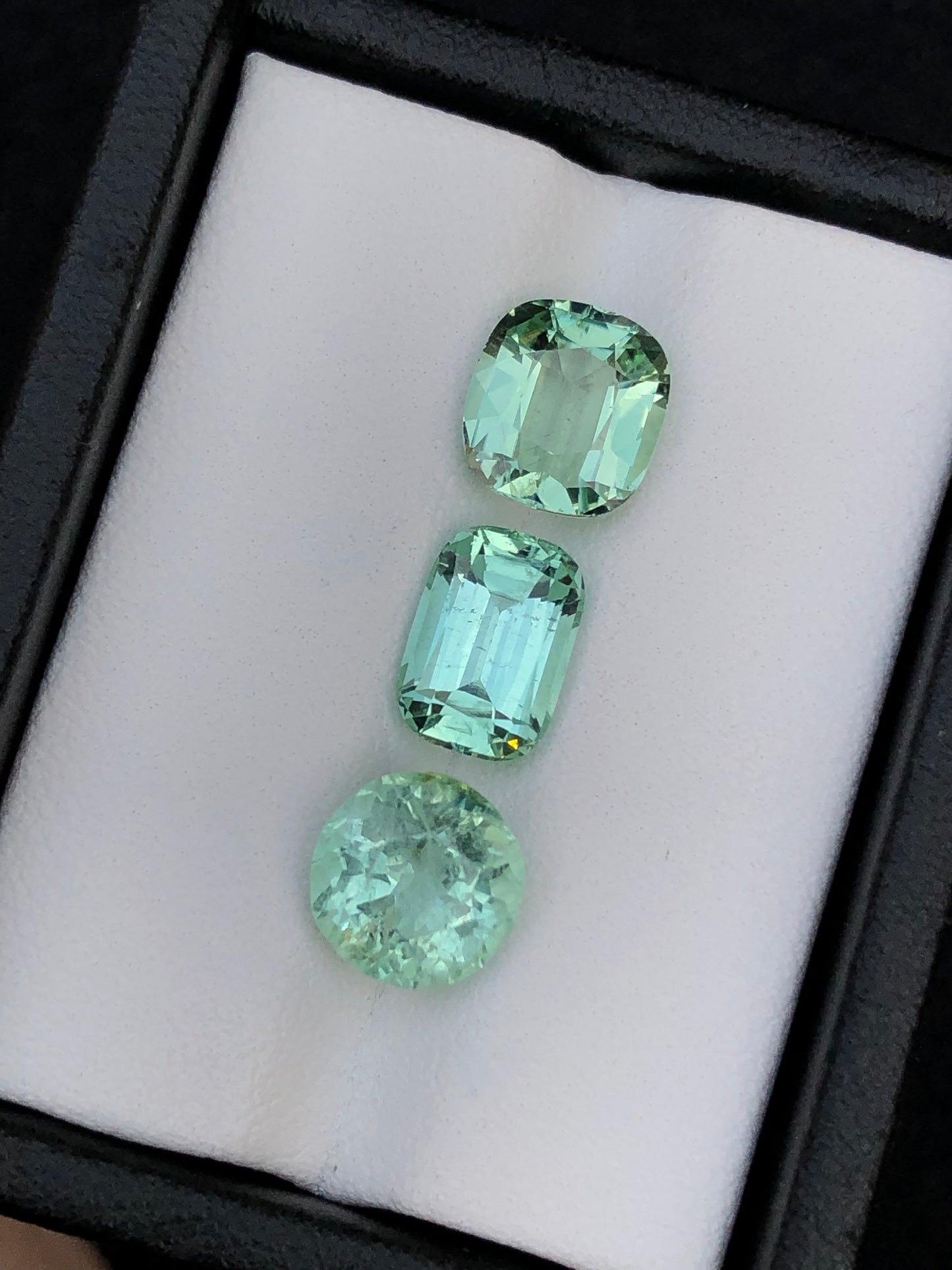 Sea foam tourmalines 6.90 carats