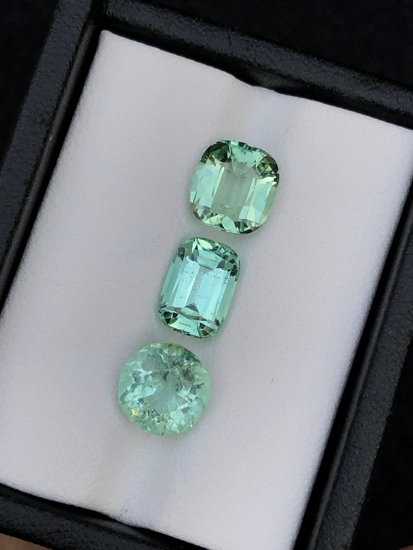 Sea foam tourmalines 6.90 carats