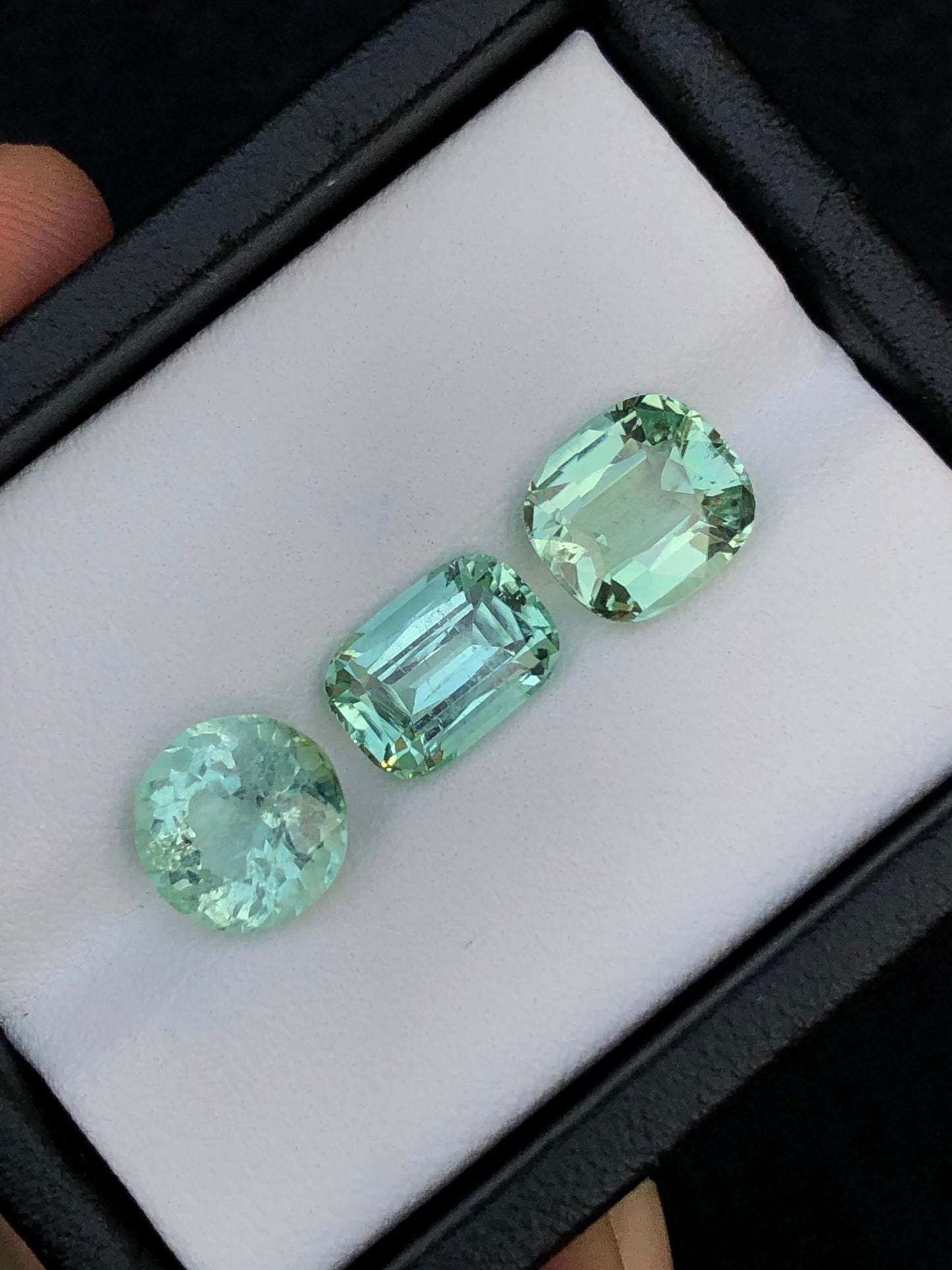 Sea foam tourmalines 6.90 carats