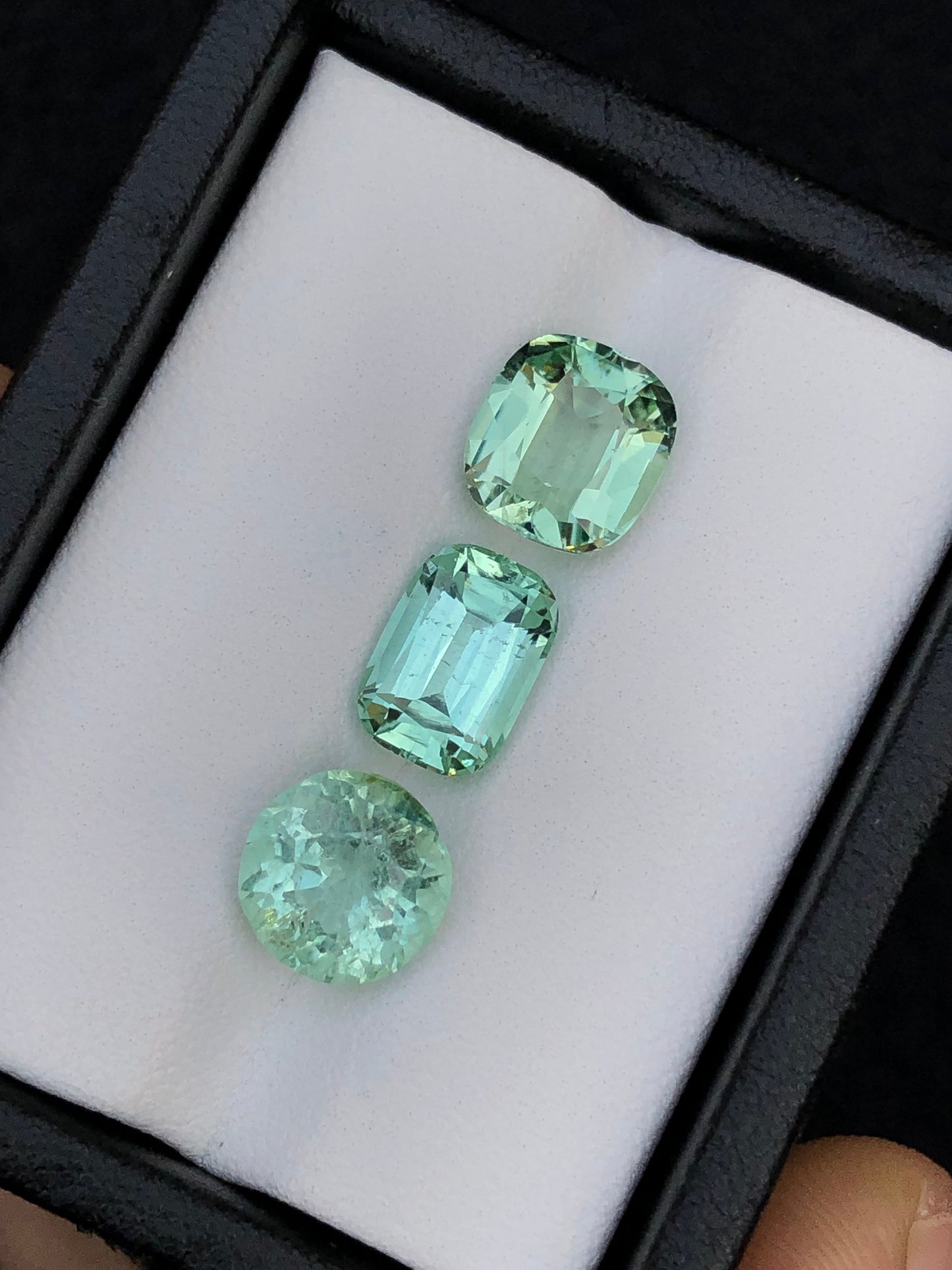 Sea foam tourmalines 6.90 carats