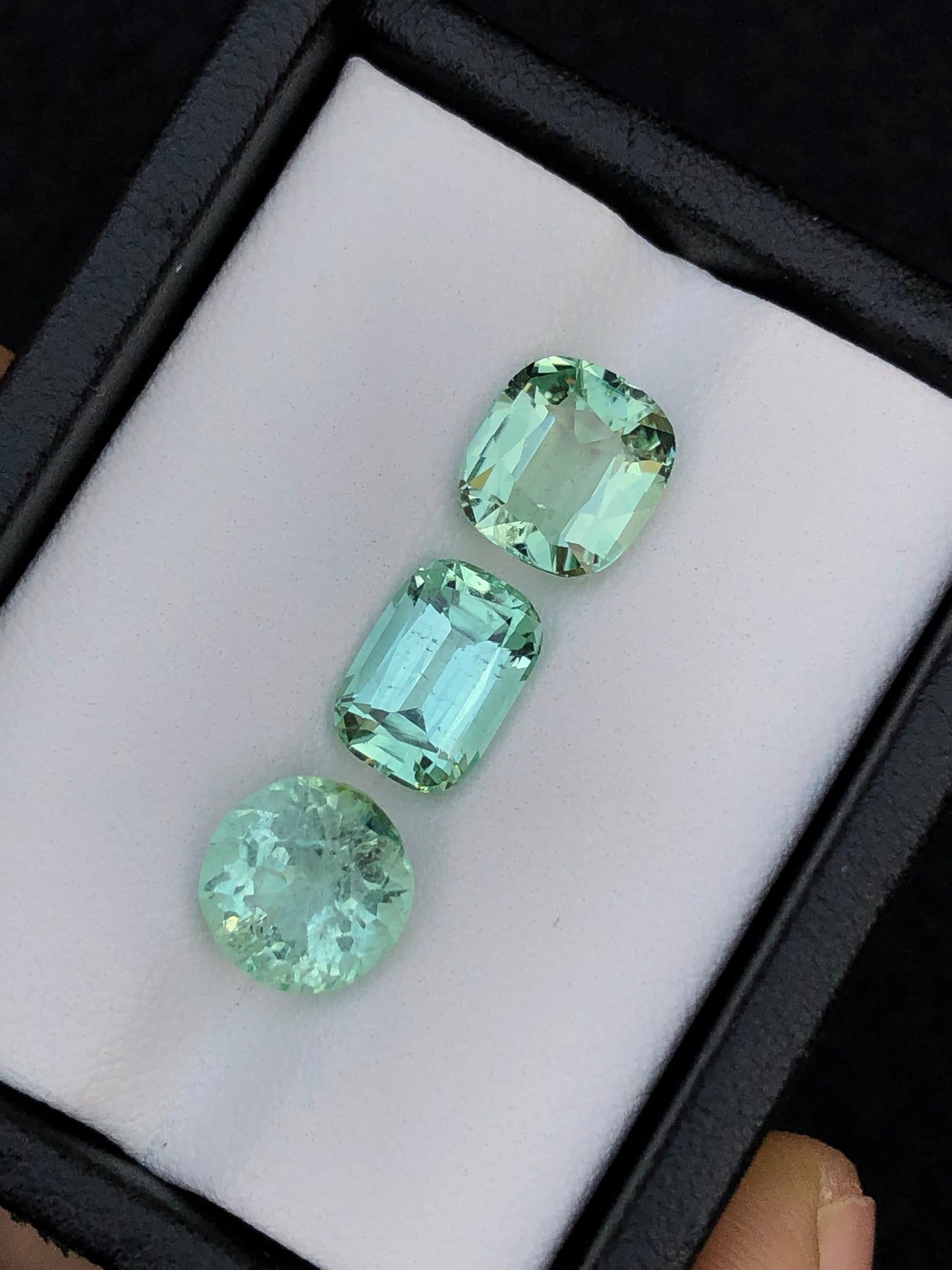 Sea foam tourmalines 6.90 carats