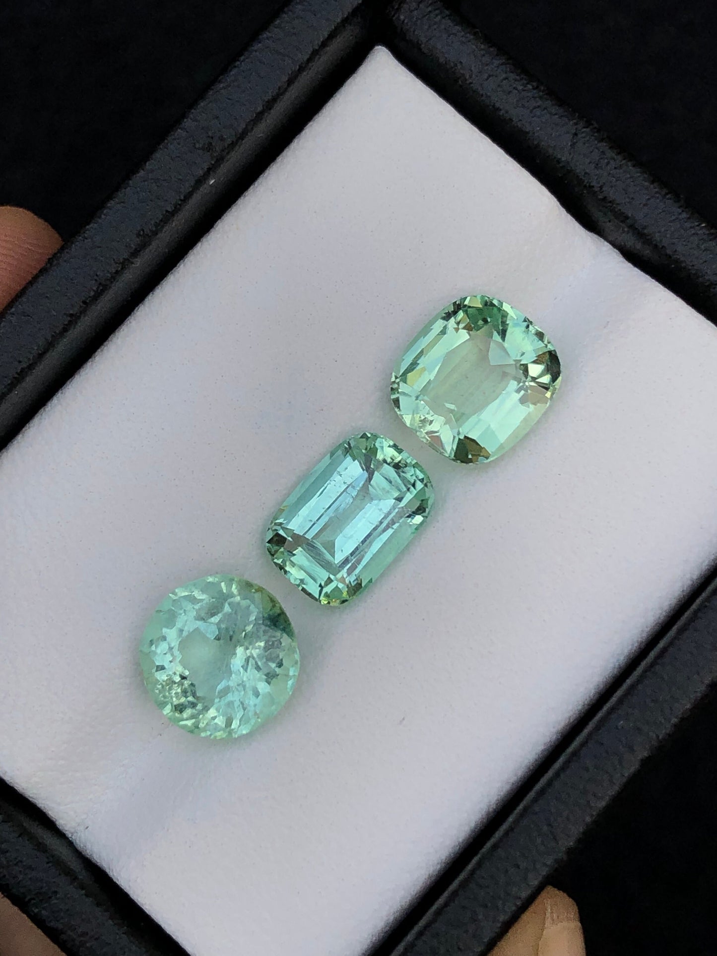 Sea foam tourmalines 6.90 carats