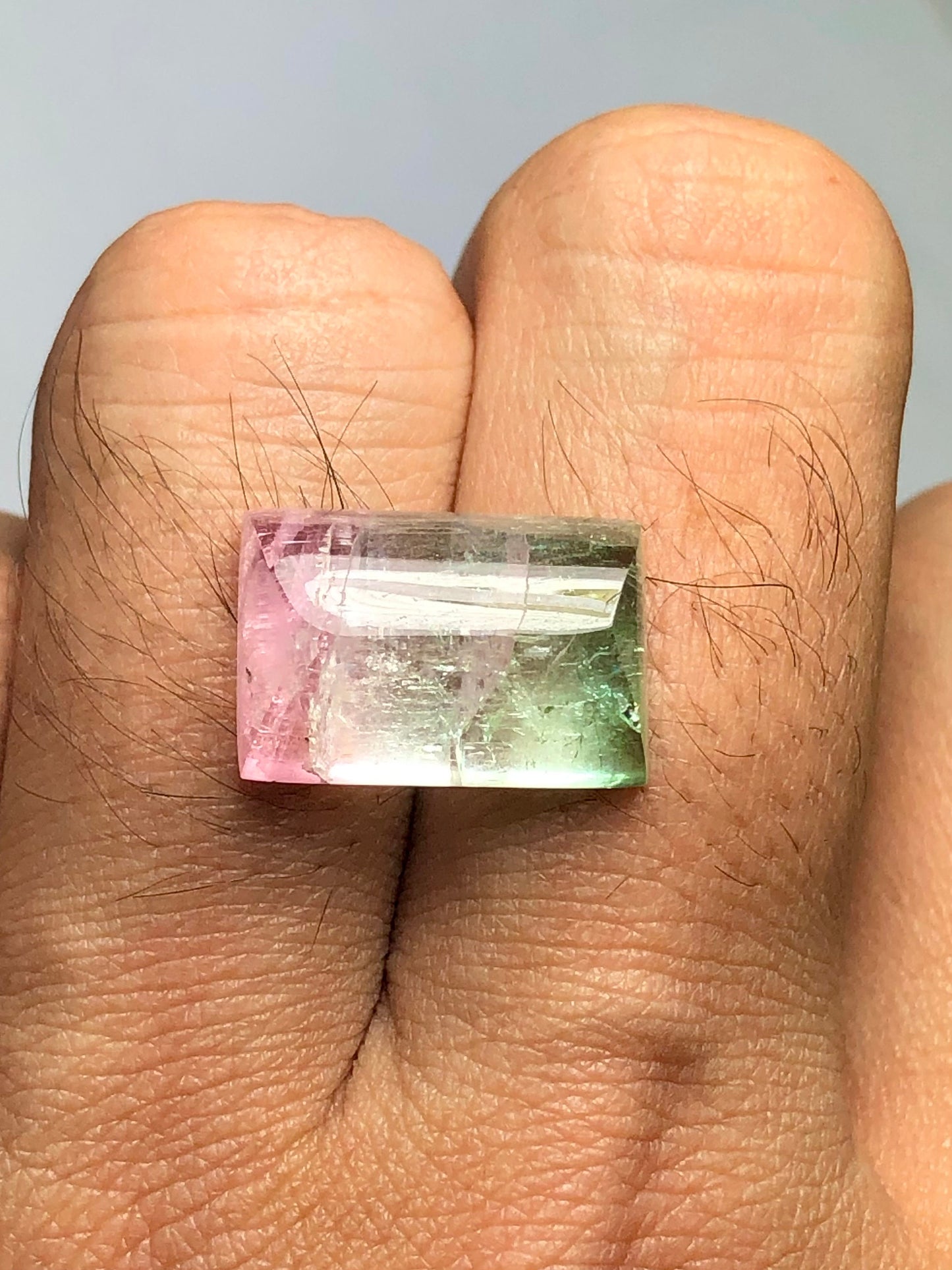 Watermelon tourmaline cabochon 14 carat