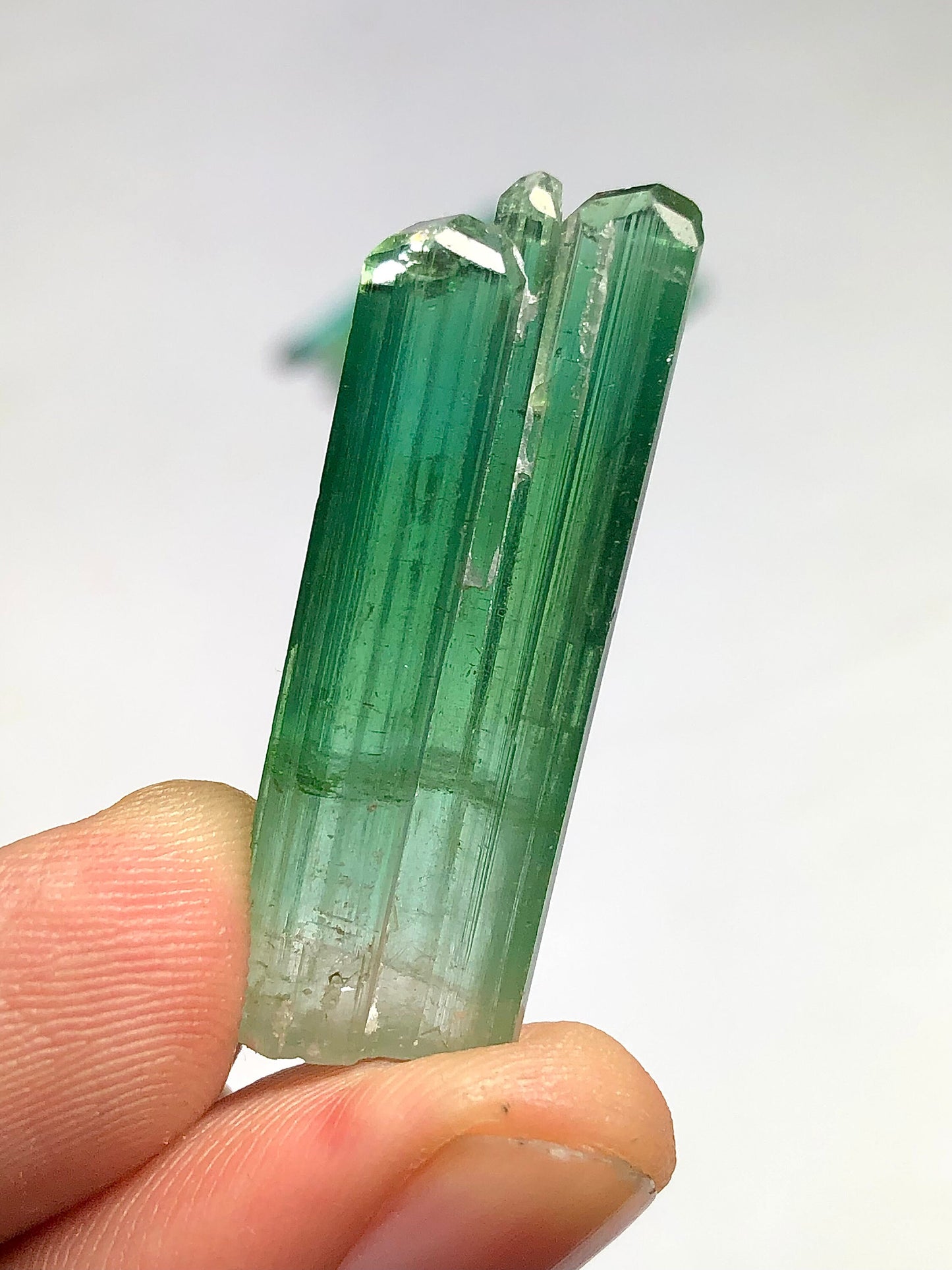 Bluish green tourmaline crystal 6.50 grams