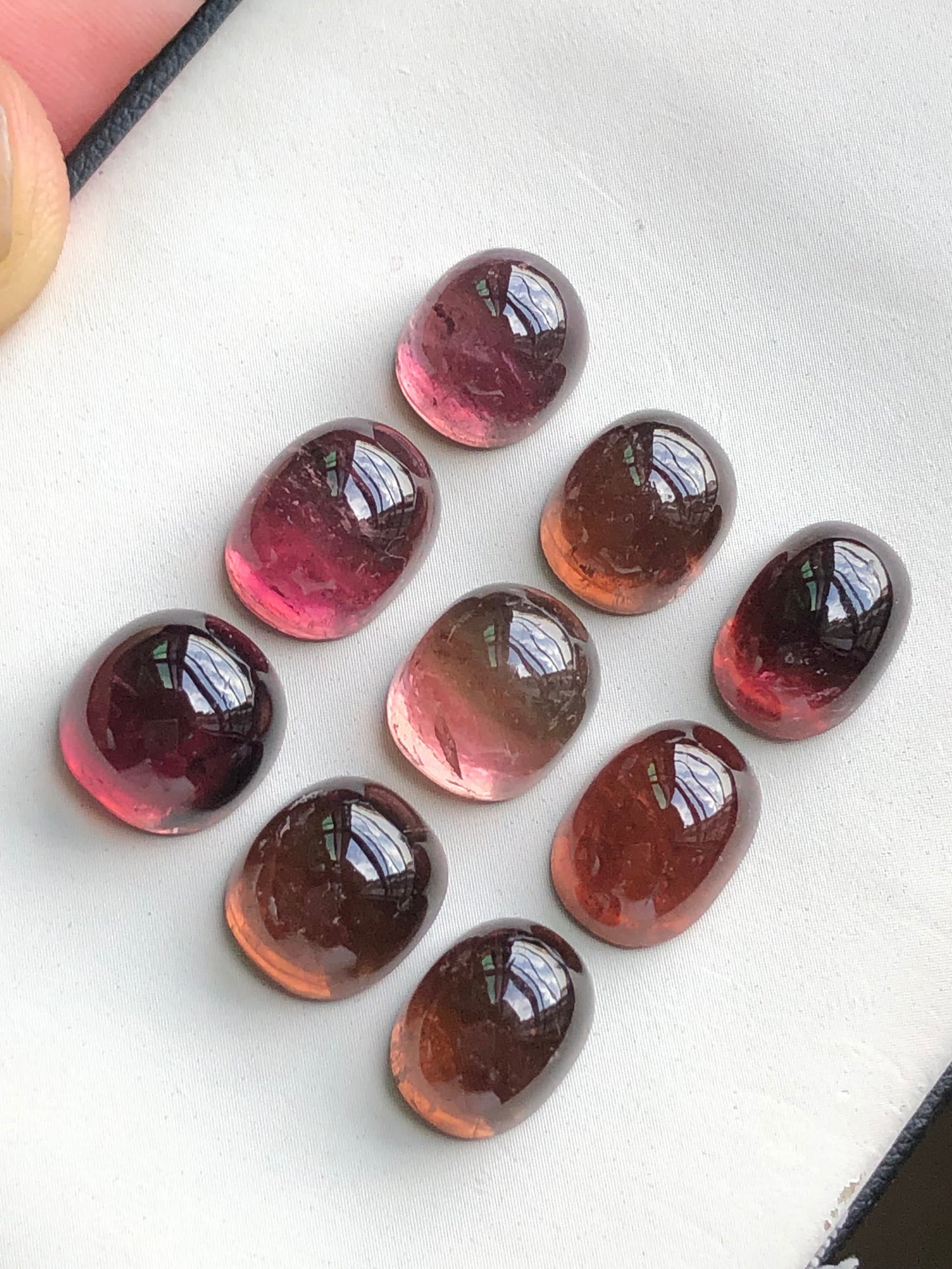 Natural tourmaline cabochons 42.70 carats