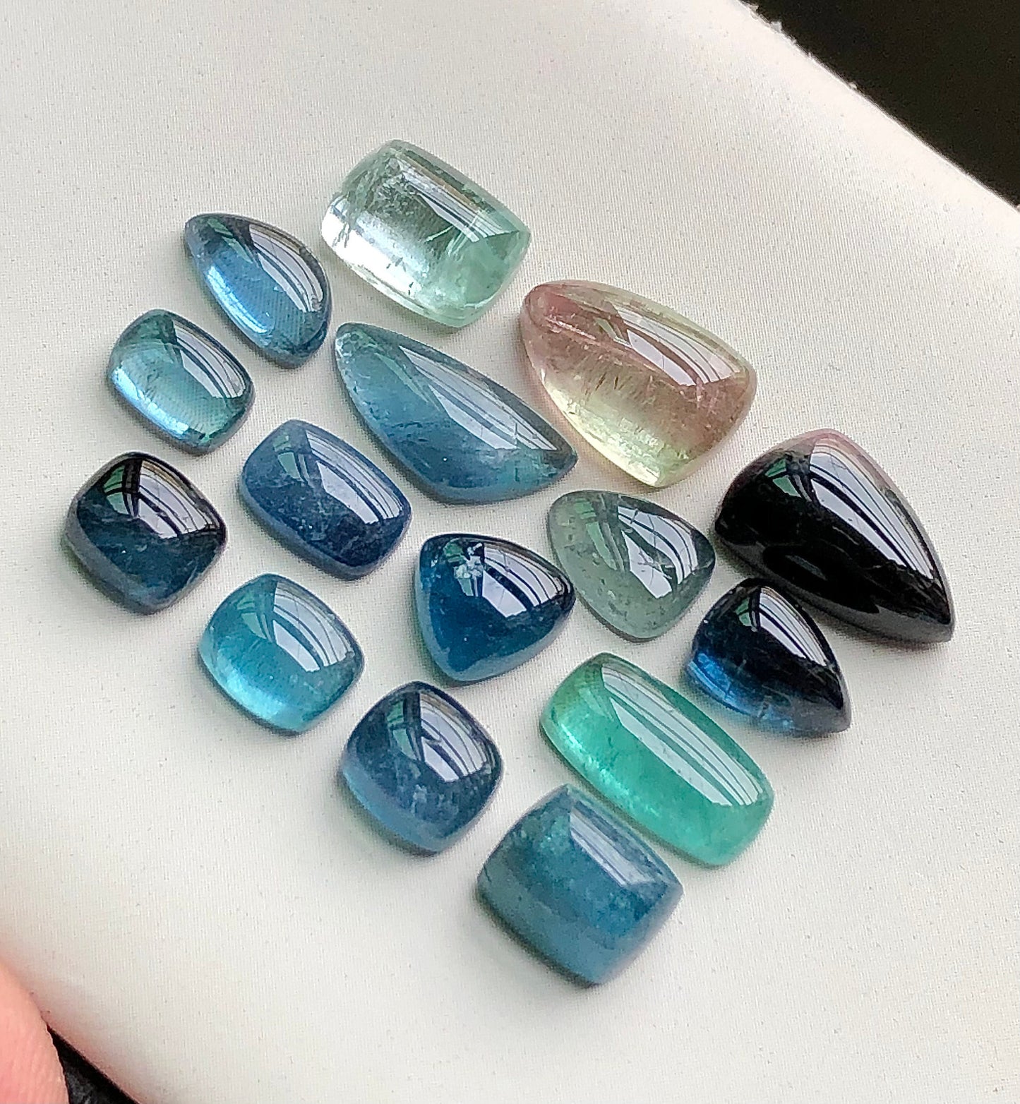 Natural afghani tourmaline cabochons 29.70 carats