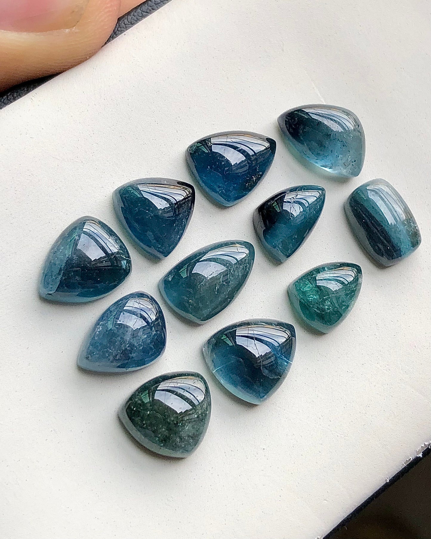 Natural tourmaline cabochons 38.40 carats