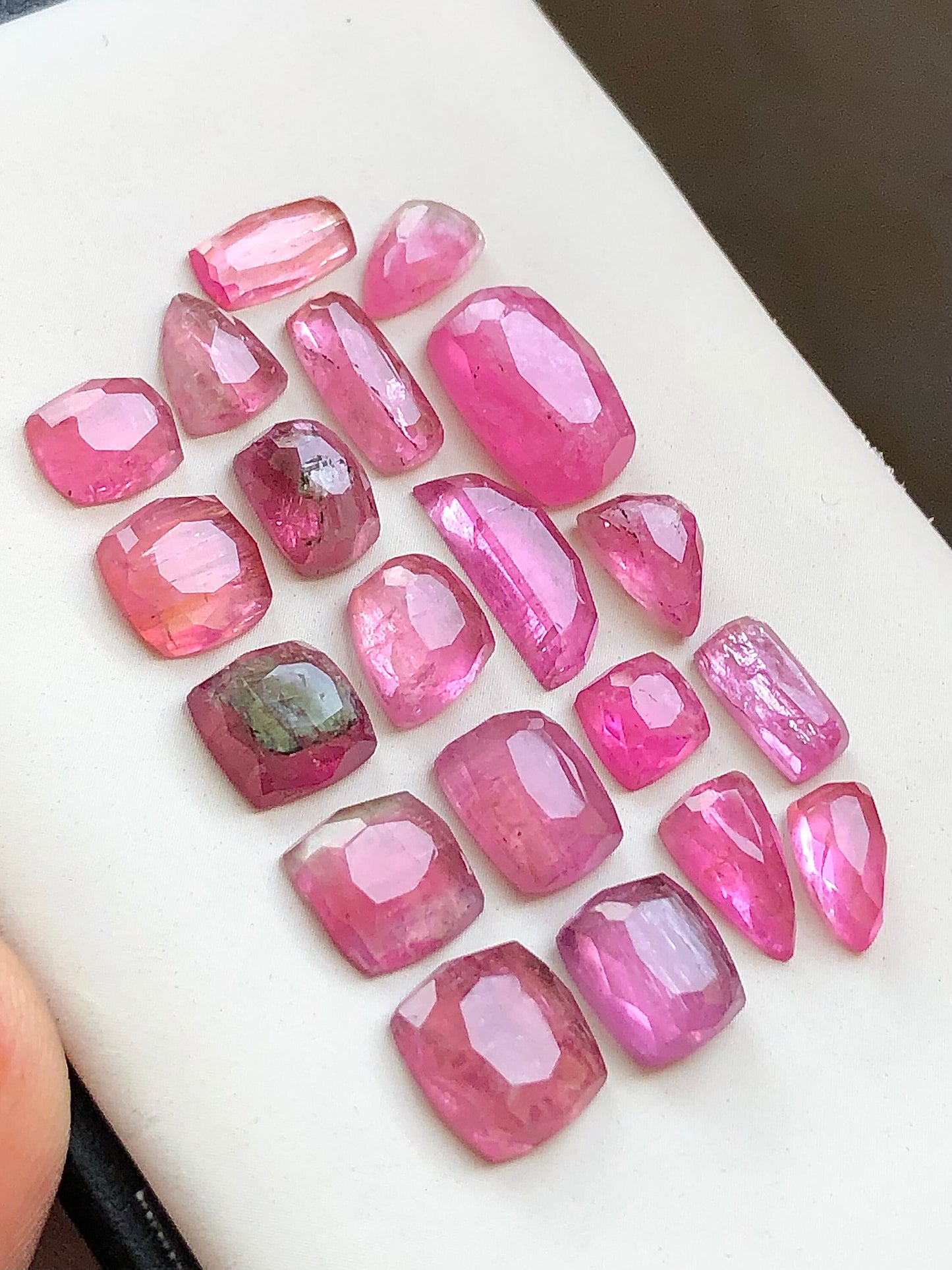 Natural tourmaline rose cuts 38.90  carats