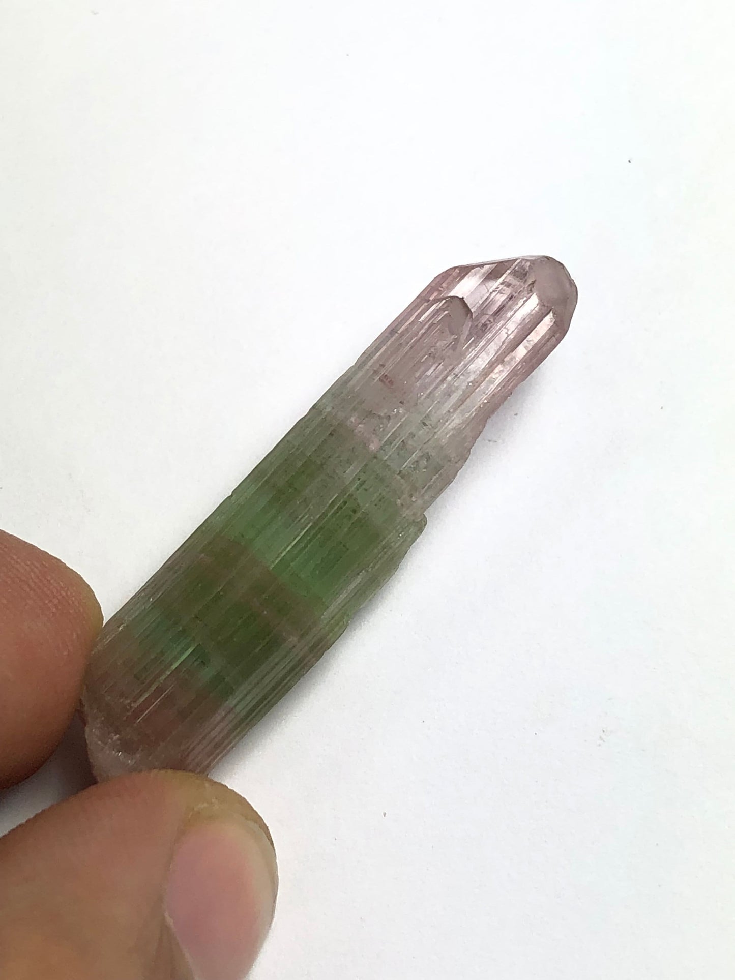 Tri colour tourmaline crystal 6.73 gram