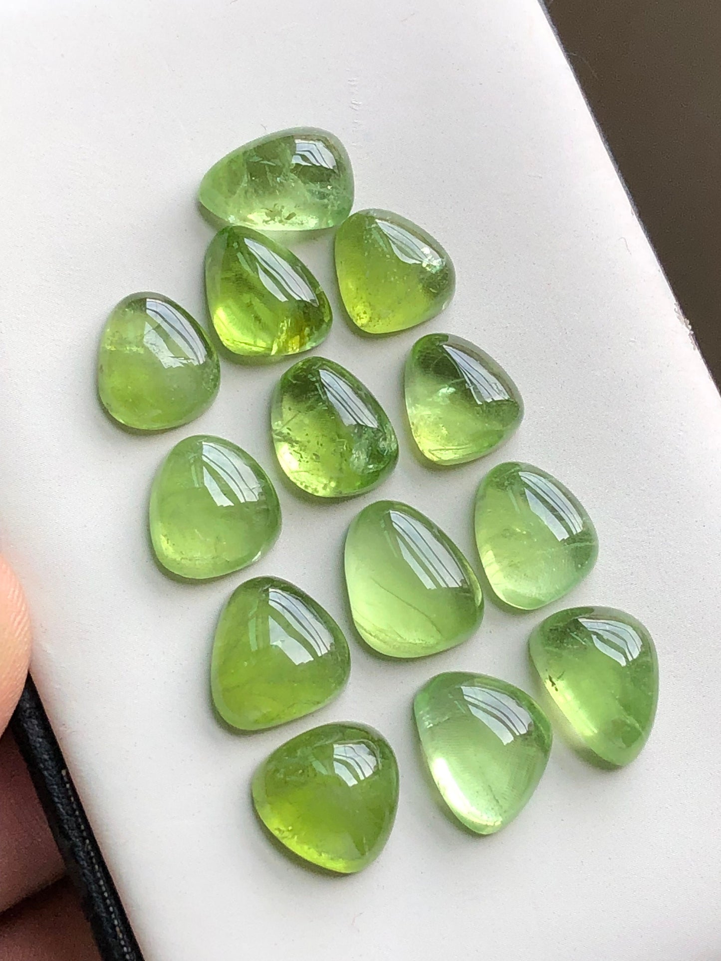 Natural peridot cabochons 72.50 carats