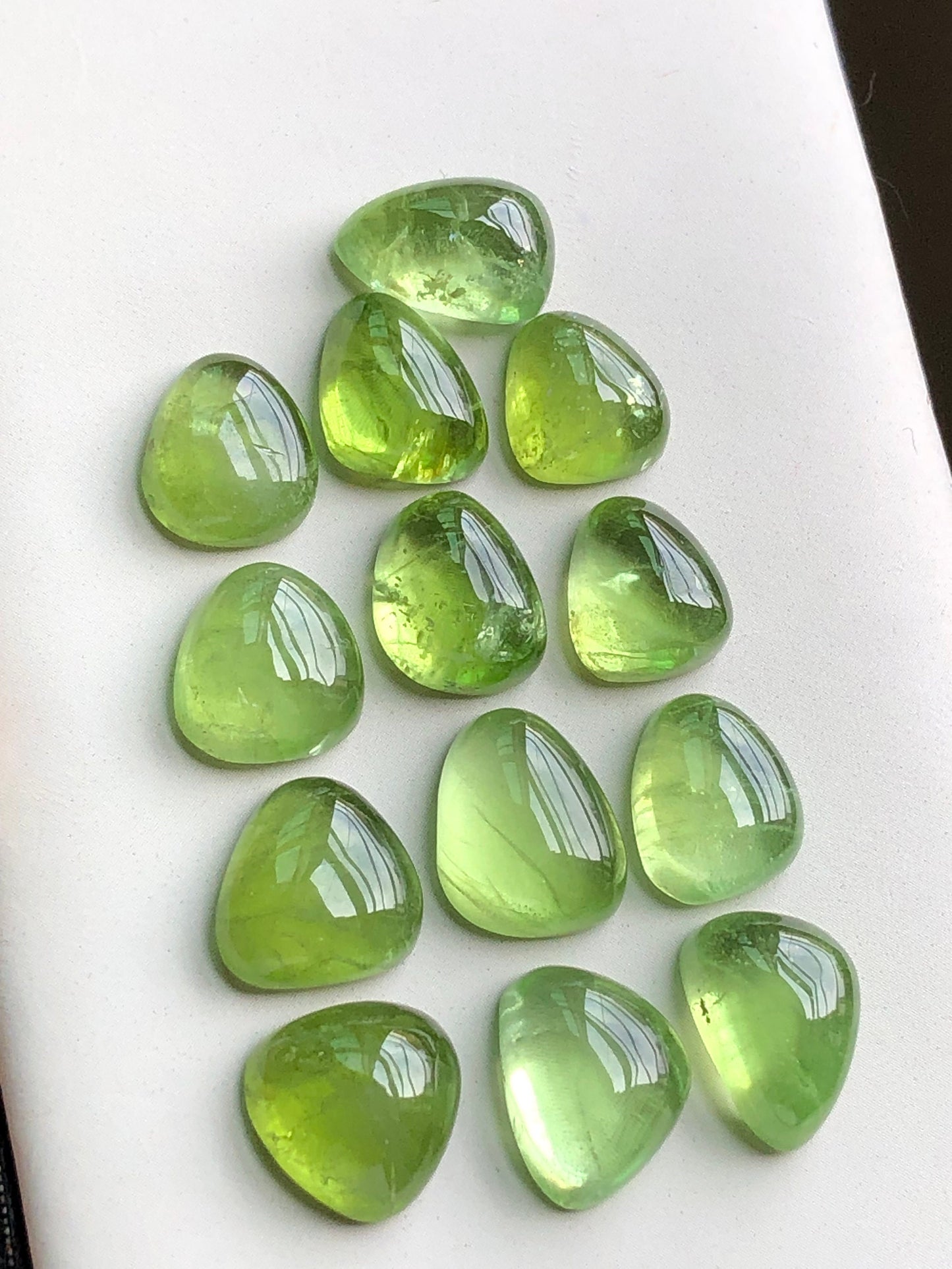 Natural peridot cabochons 72.50 carats