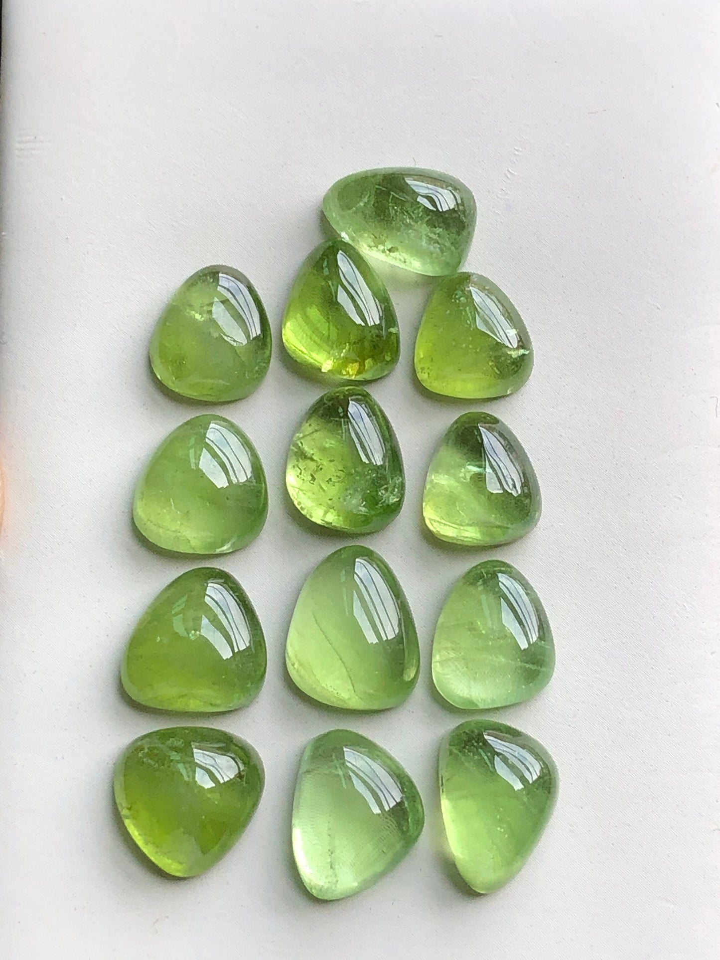 Natural peridot cabochons 72.50 carats