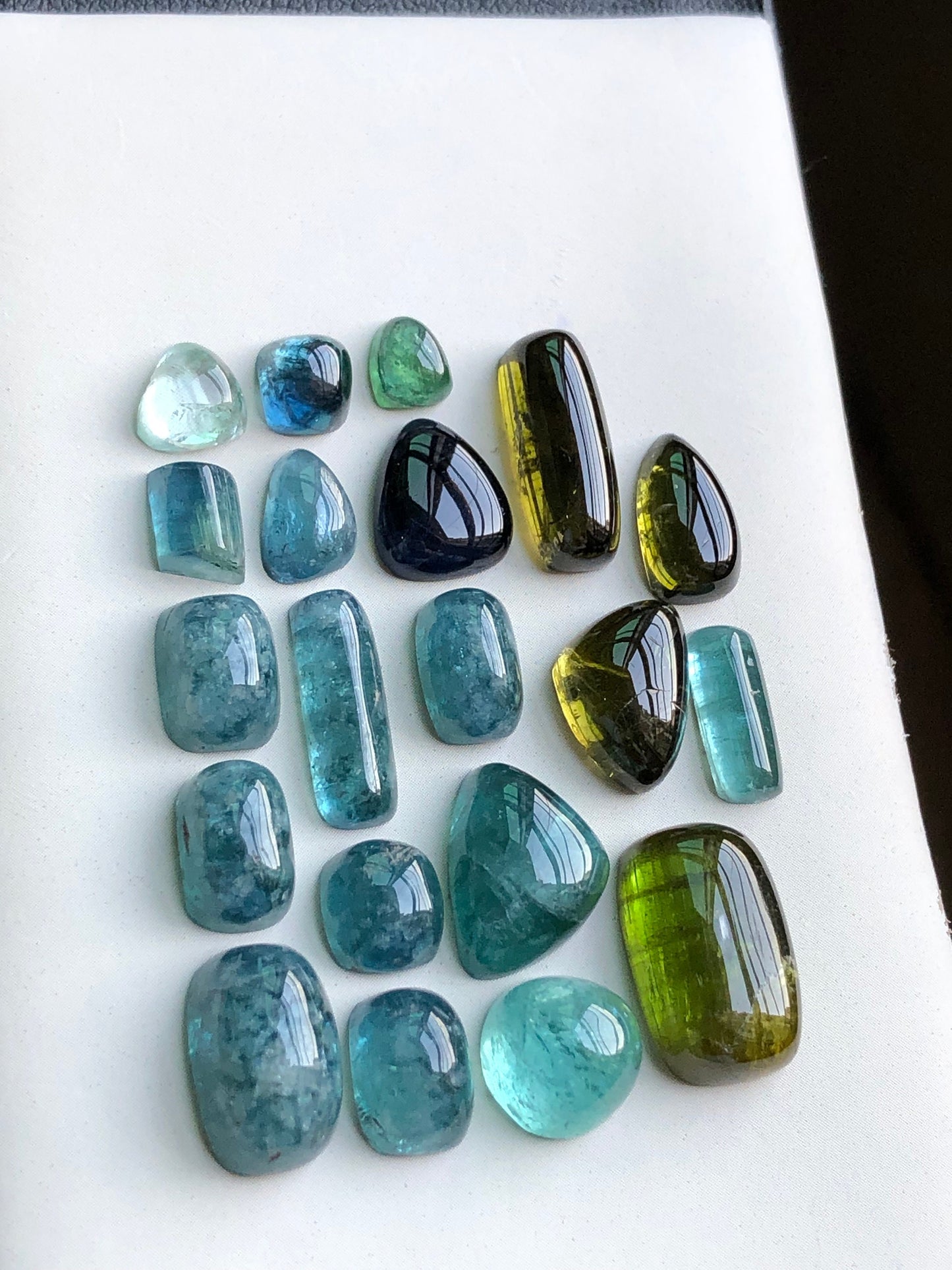 Natural tourmaline cabochons 63.30 carats