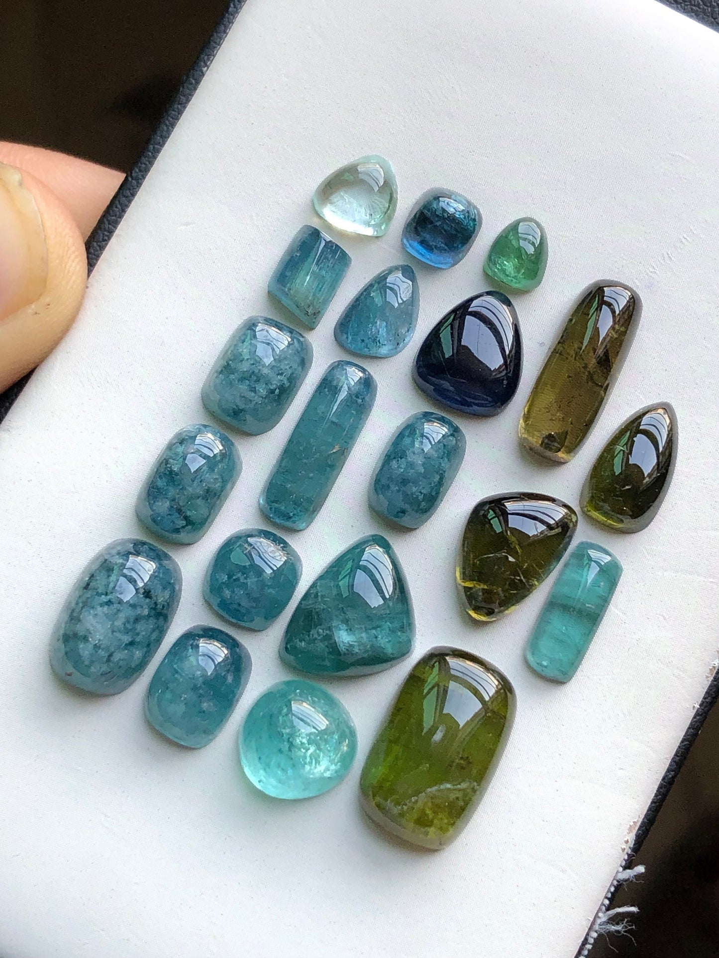 Natural tourmaline cabochons 63.30 carats