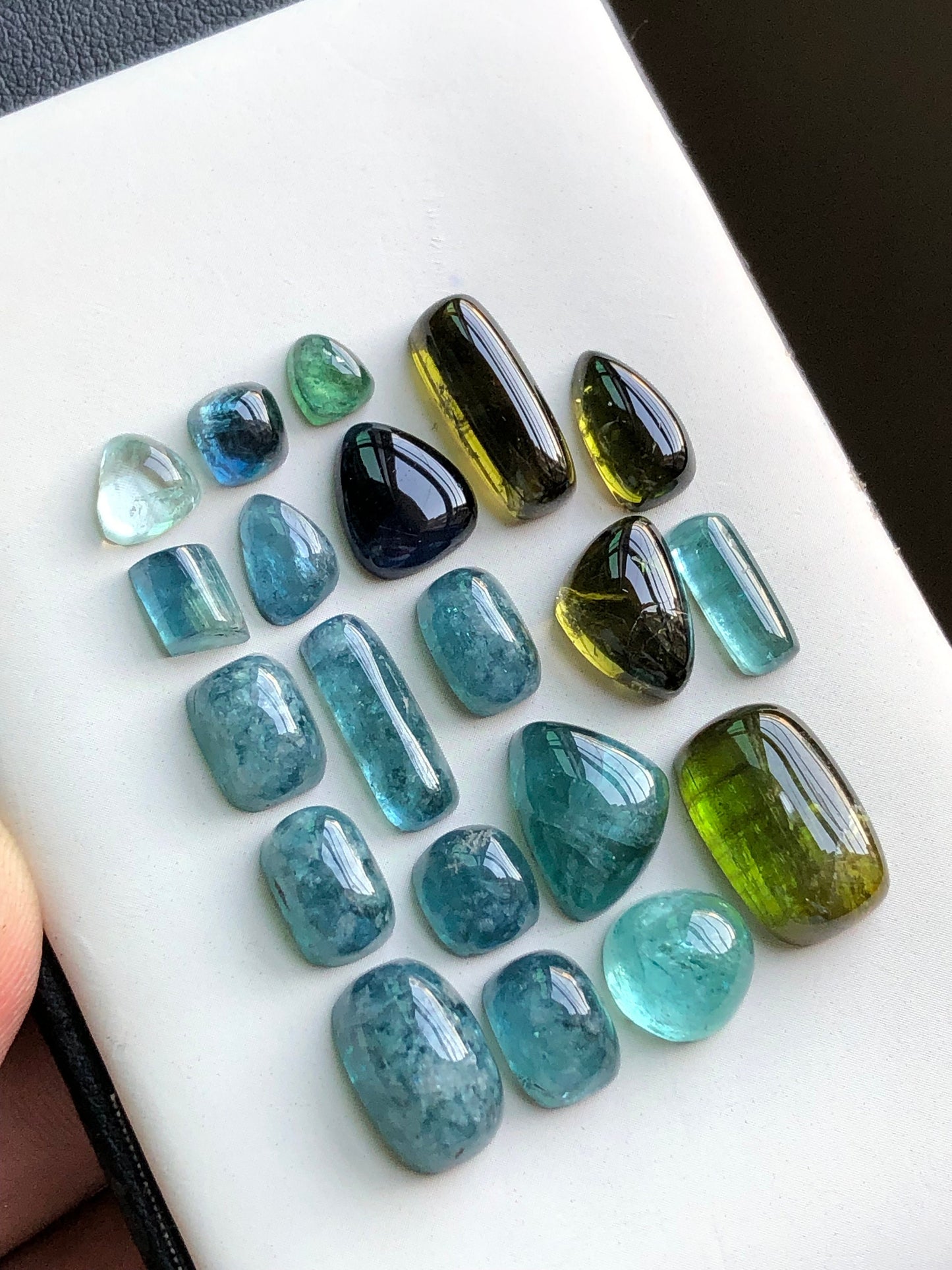 Natural tourmaline cabochons 63.30 carats