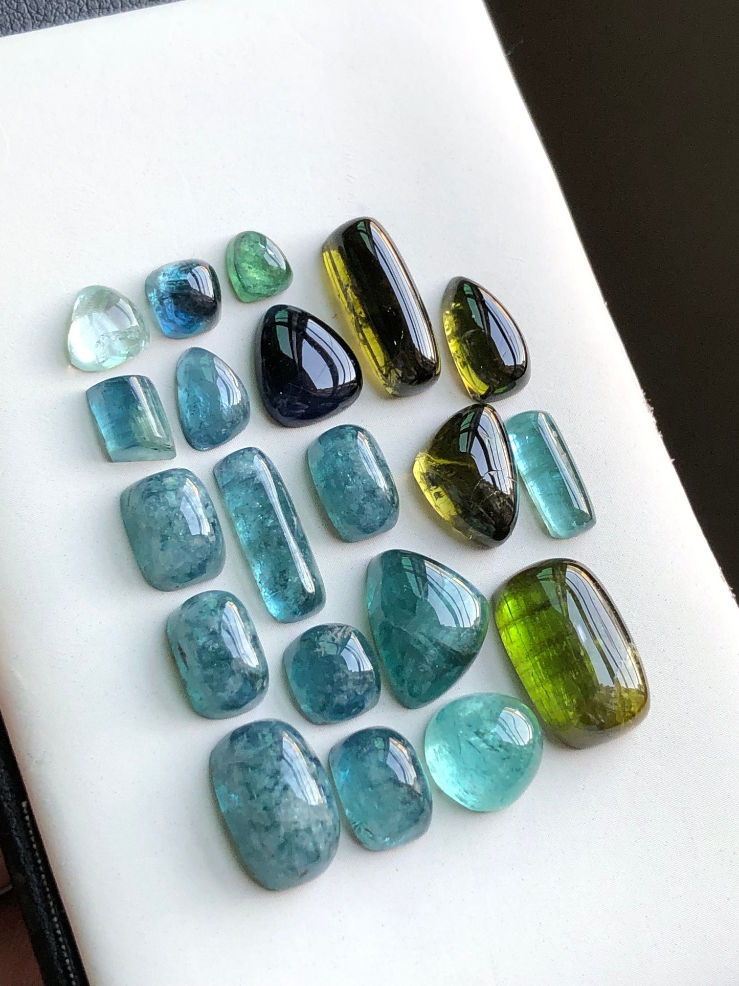 Natural tourmaline cabochons 63.30 carats