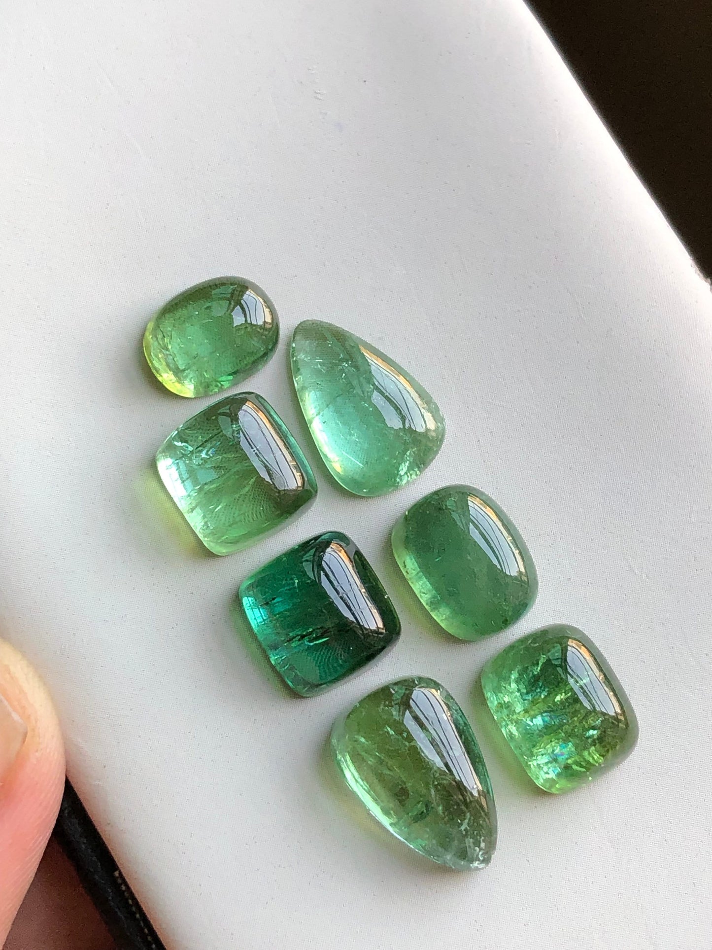 Natural tourmaline cabochons 37.90 carats