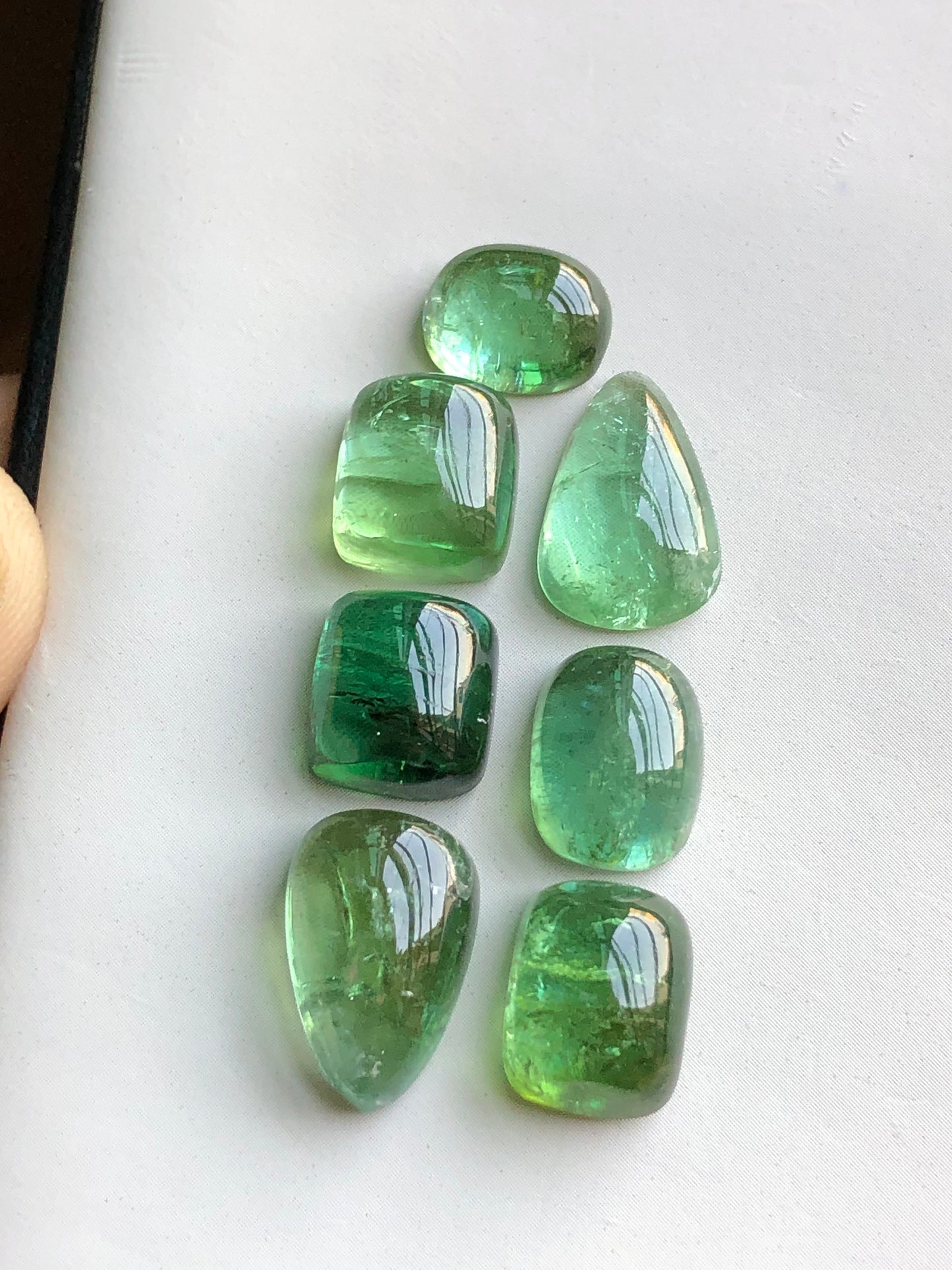 Natural tourmaline cabochons 37.90 carats