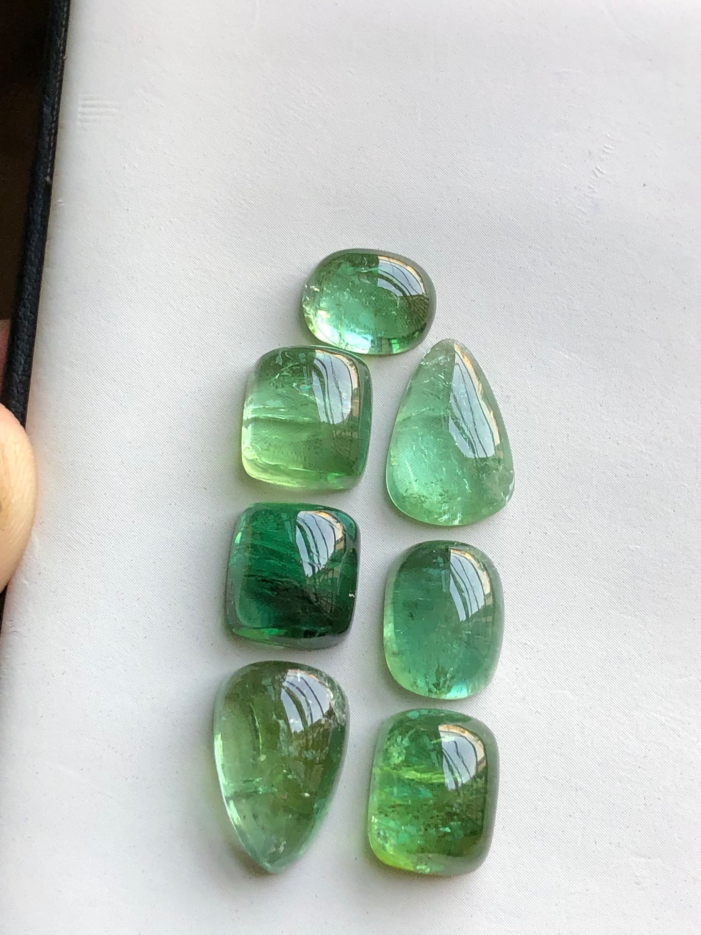 Natural tourmaline cabochons 37.90 carats