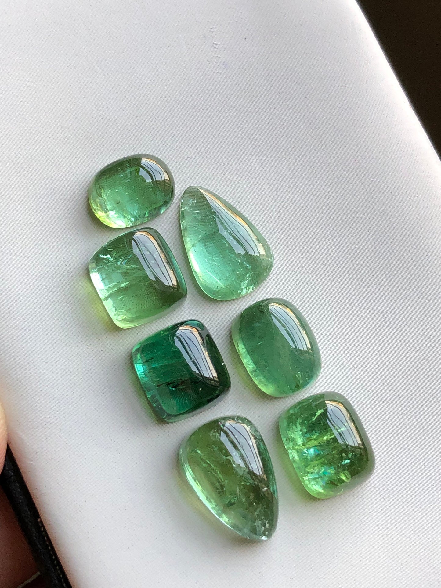 Natural tourmaline cabochons 37.90 carats