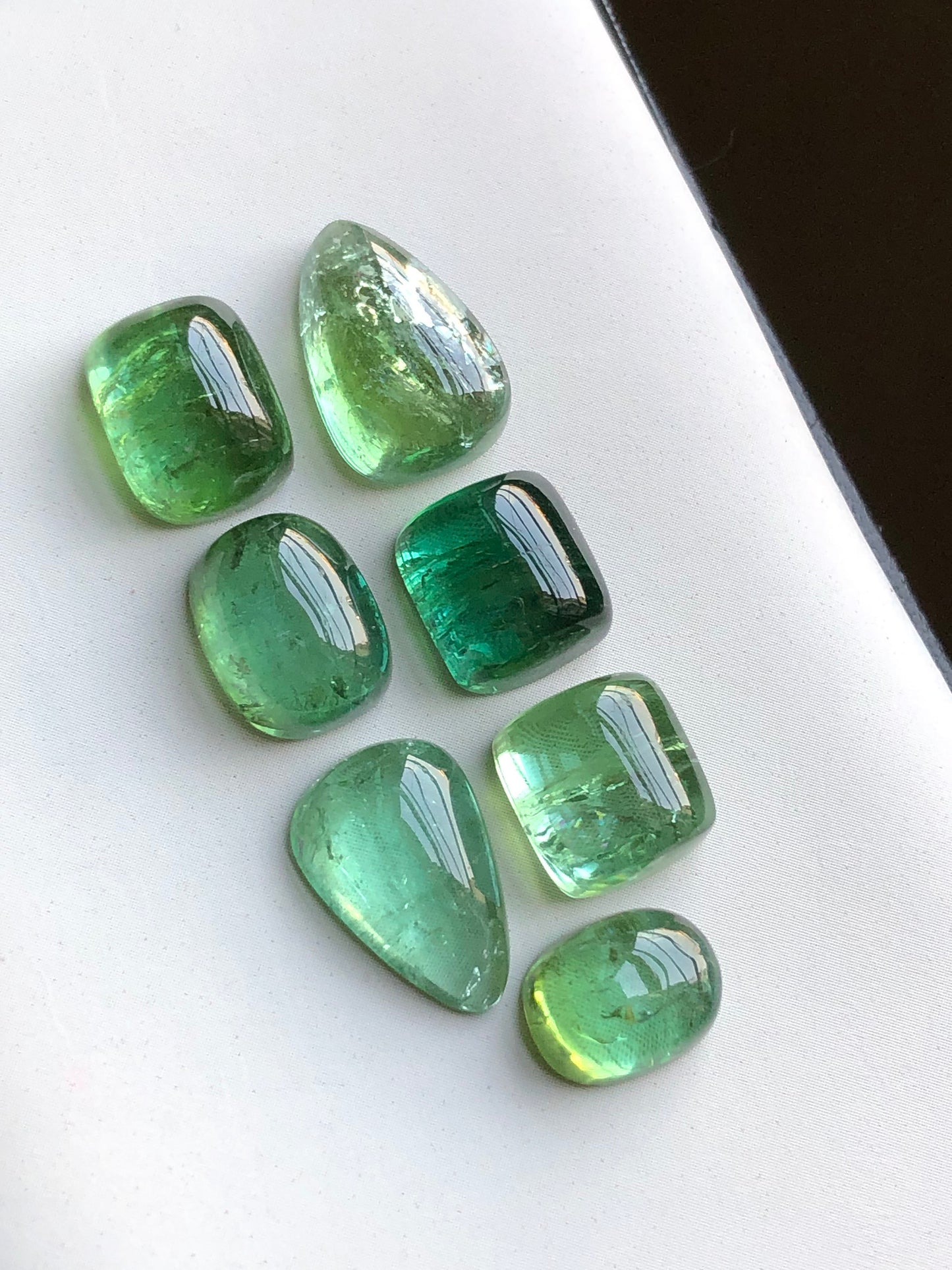 Natural tourmaline cabochons 37.90 carats