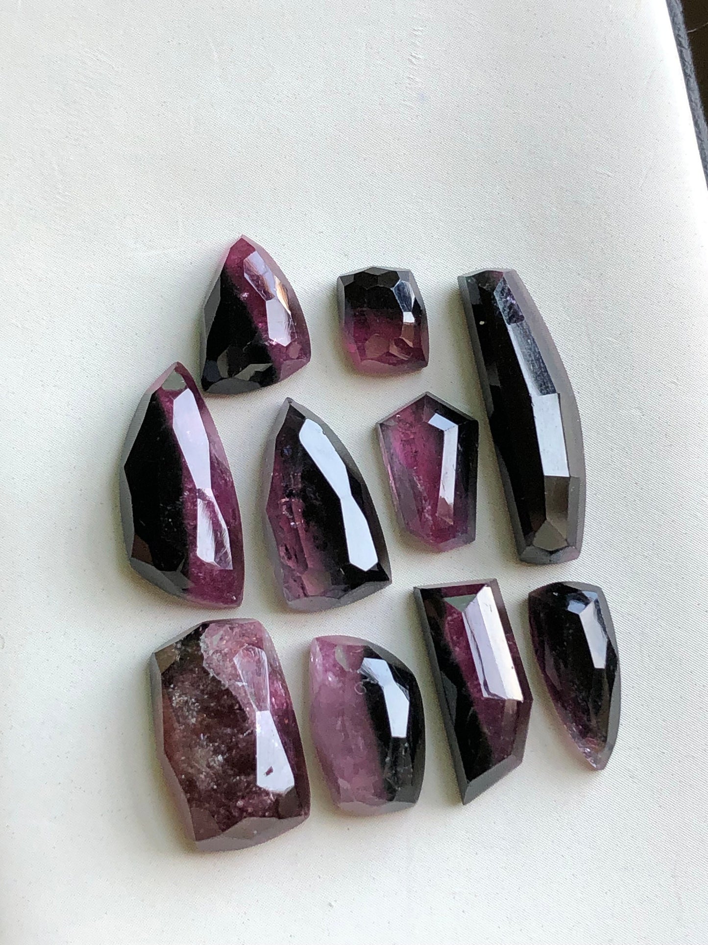 47 carats natural tourmaline rosecuts available for sale