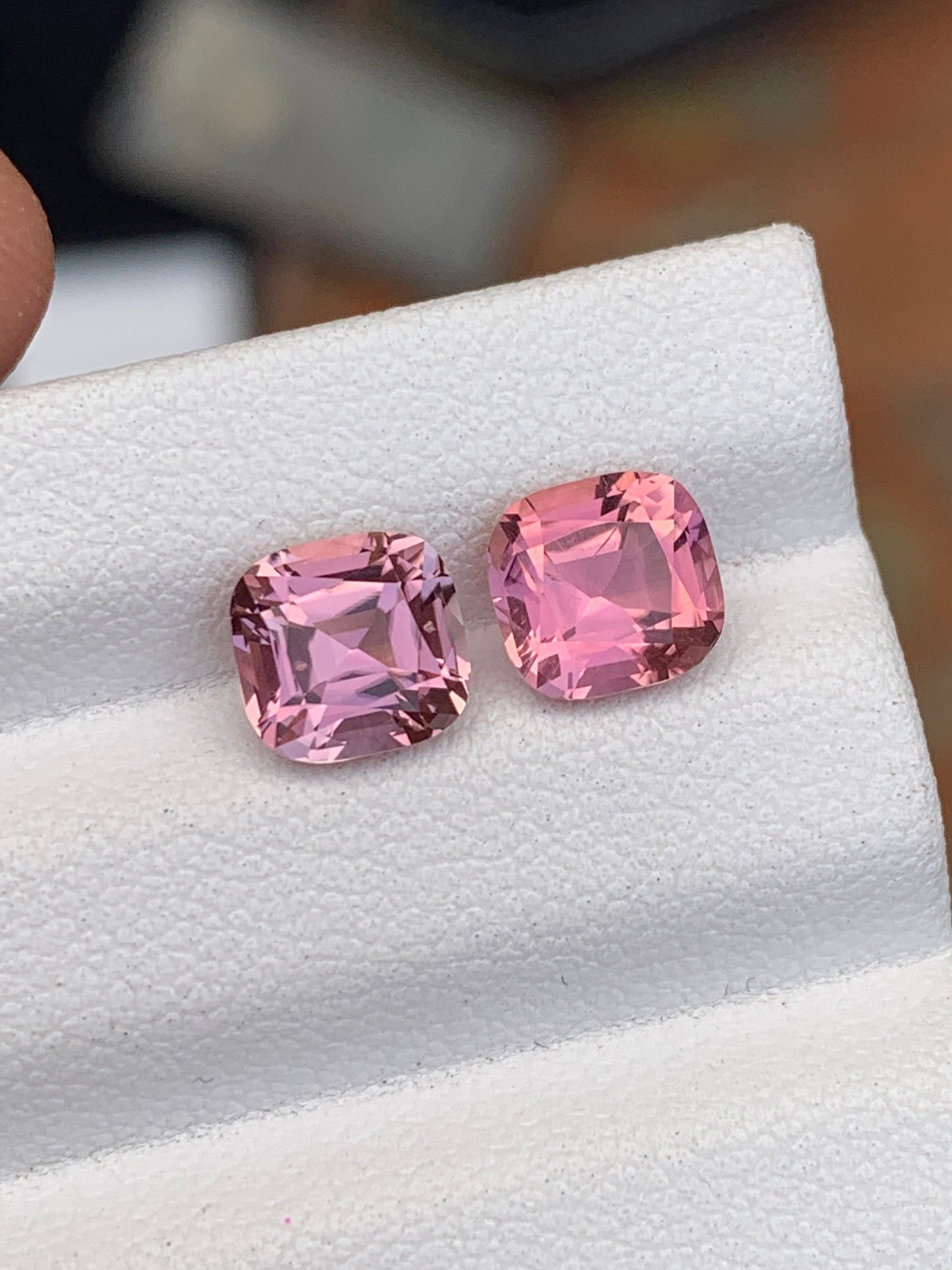 Pink tourmaline pair 2.25 carats