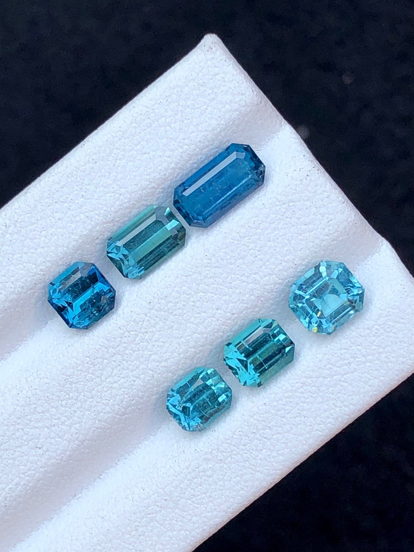 Blue tourmaline lot 5.50 carats